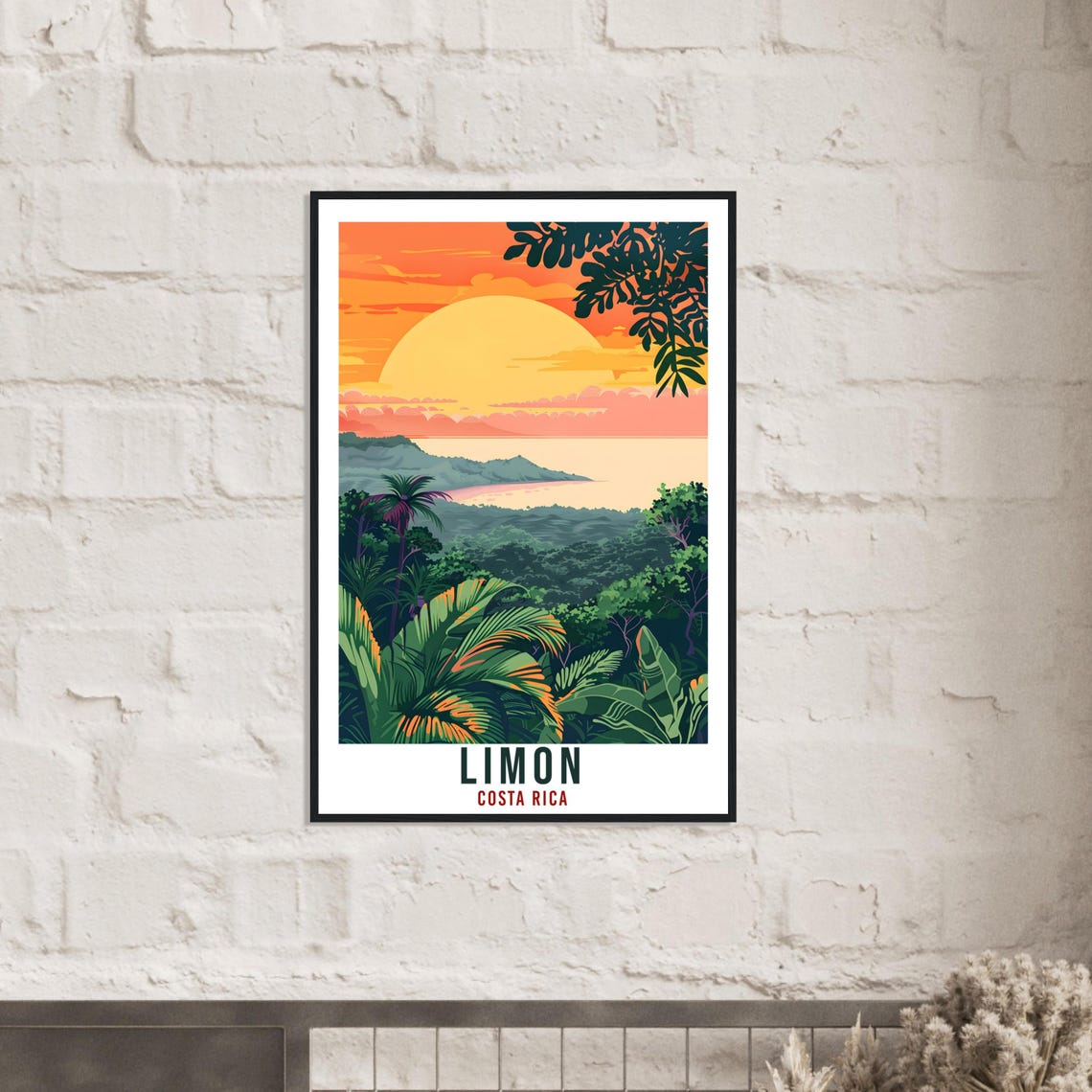 Limon Costa Rica Travel Print Wall Art Wall Hanging Home Dcor Limon Gift Wall Art Artwork Travel Art Costa Rica City Travel Poster Gift - Image 2