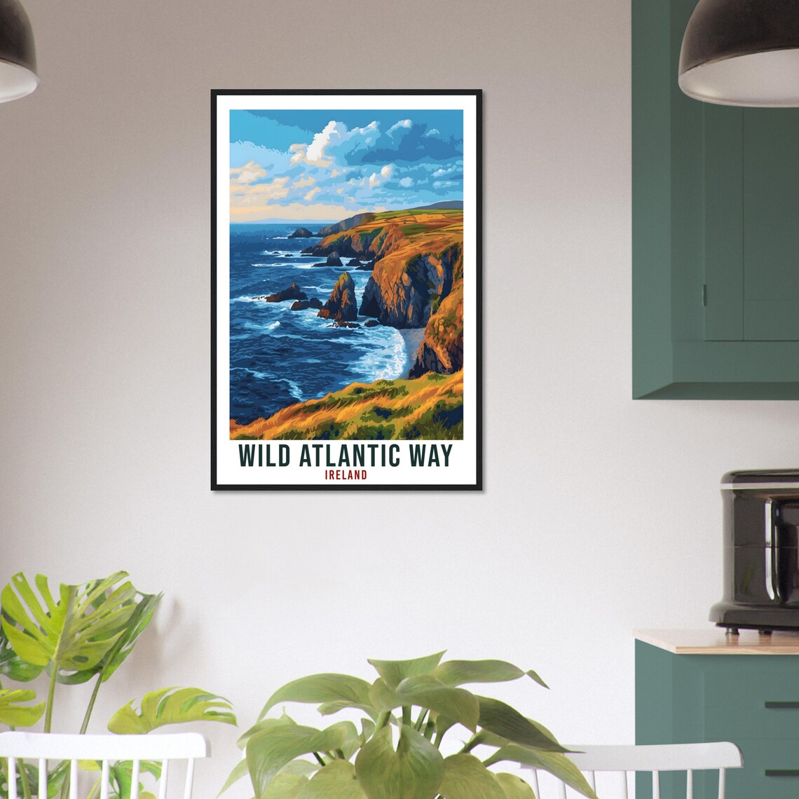 Wild Atlantic Way Travel Poster, Ireland Home Decor - Image 3
