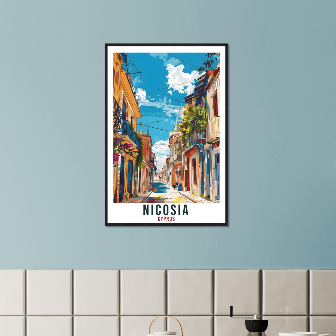 Nicosia Cyprus Travel Print Nicosia Wall Art Wall Hanging Home Dcor Nicosia Gift Cyprus Landmark Artwork Gift Cyprus Holiday Travel Poster - Image 2