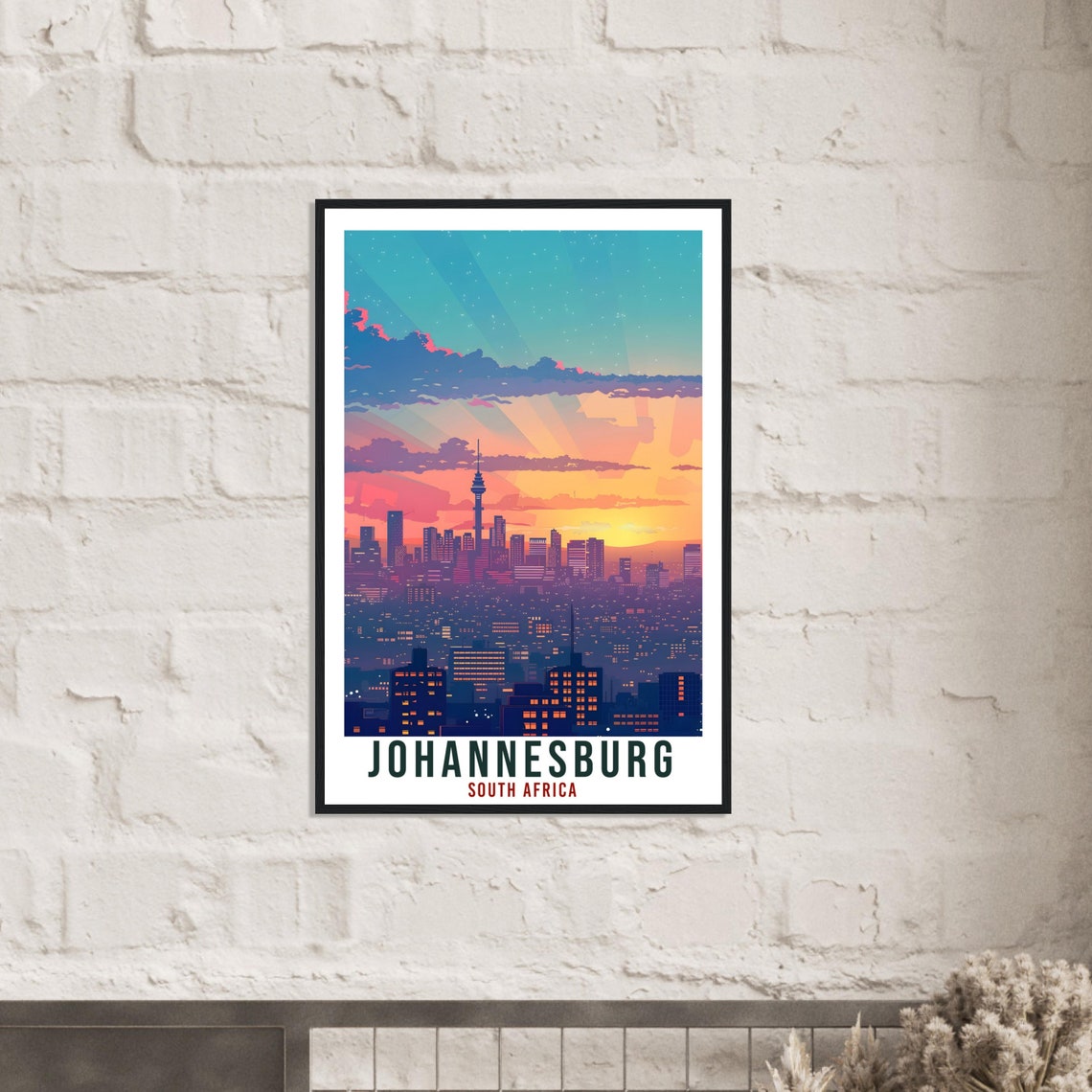 Johannesburg South Africa Travel Poster Wall Art Wall Hanging Home Dcor Johannesburg Gift Art Lovers Artwork Gift Print South African Print - Image 2