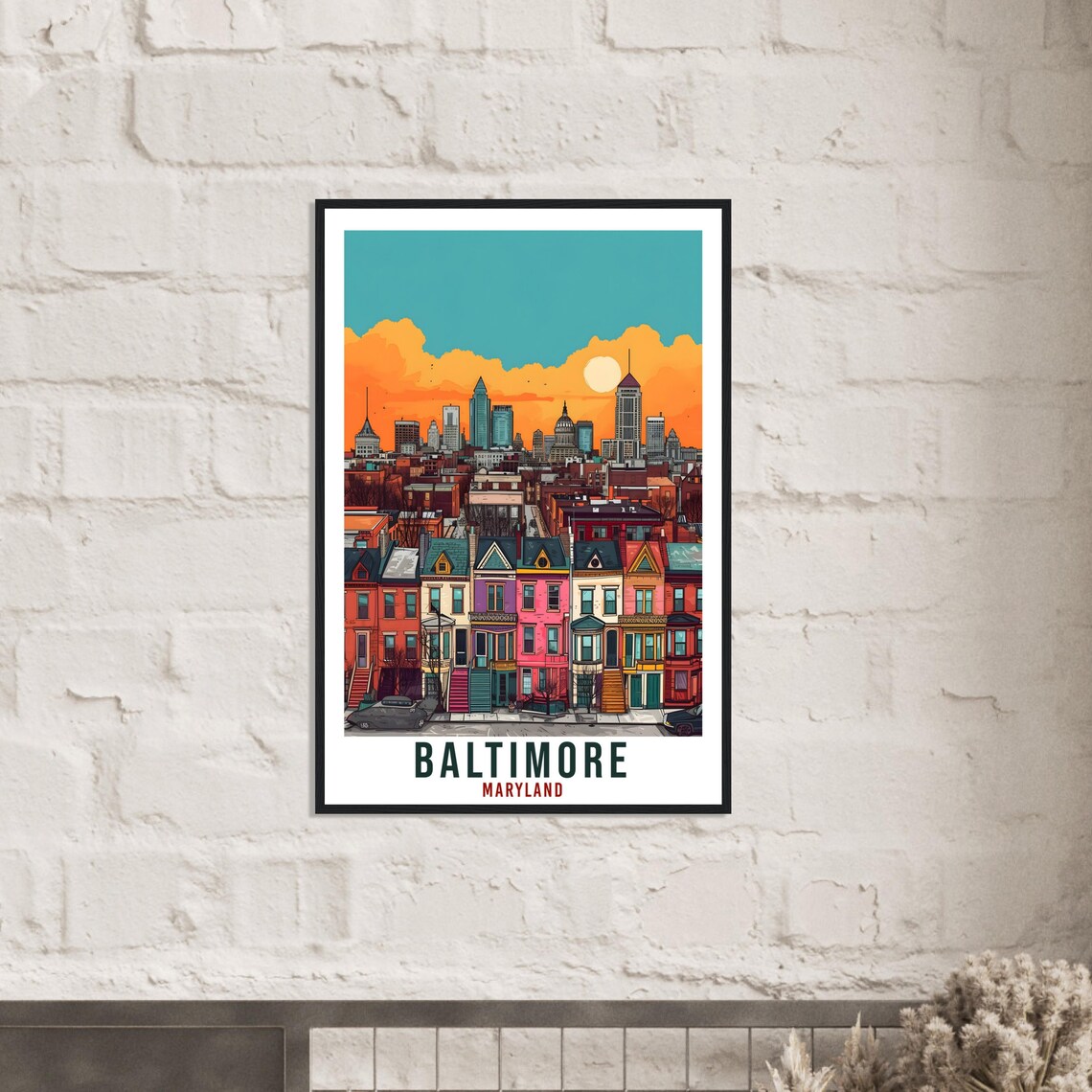 Baltimore Travel Poster, Maryland Home Decoration - Image 3