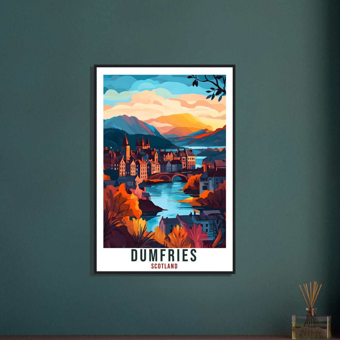 Dumfries Travel Poster, Scotland Home Decor - Image 3