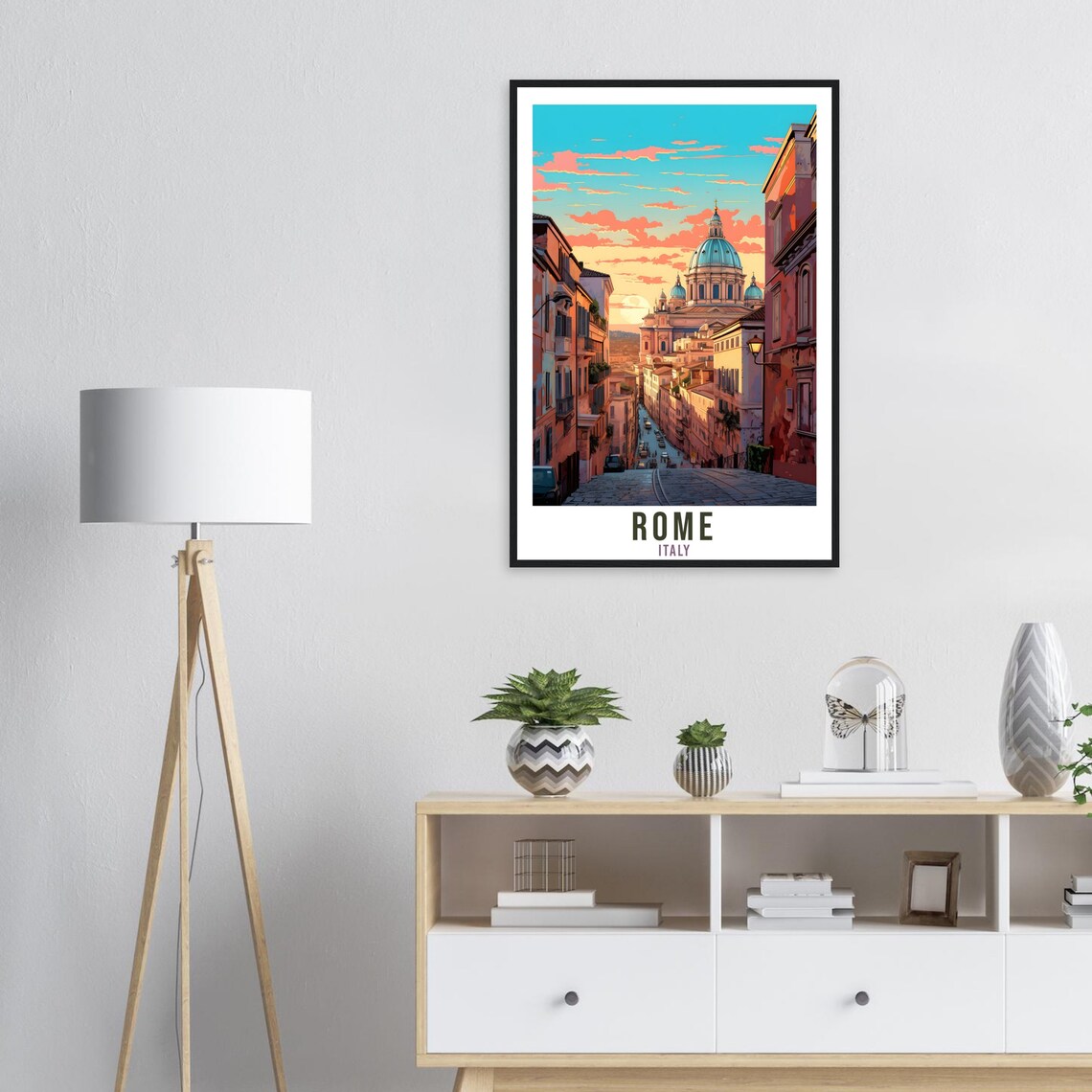 Rome Italy Travel Poster, City View Wall Art - Image 3
