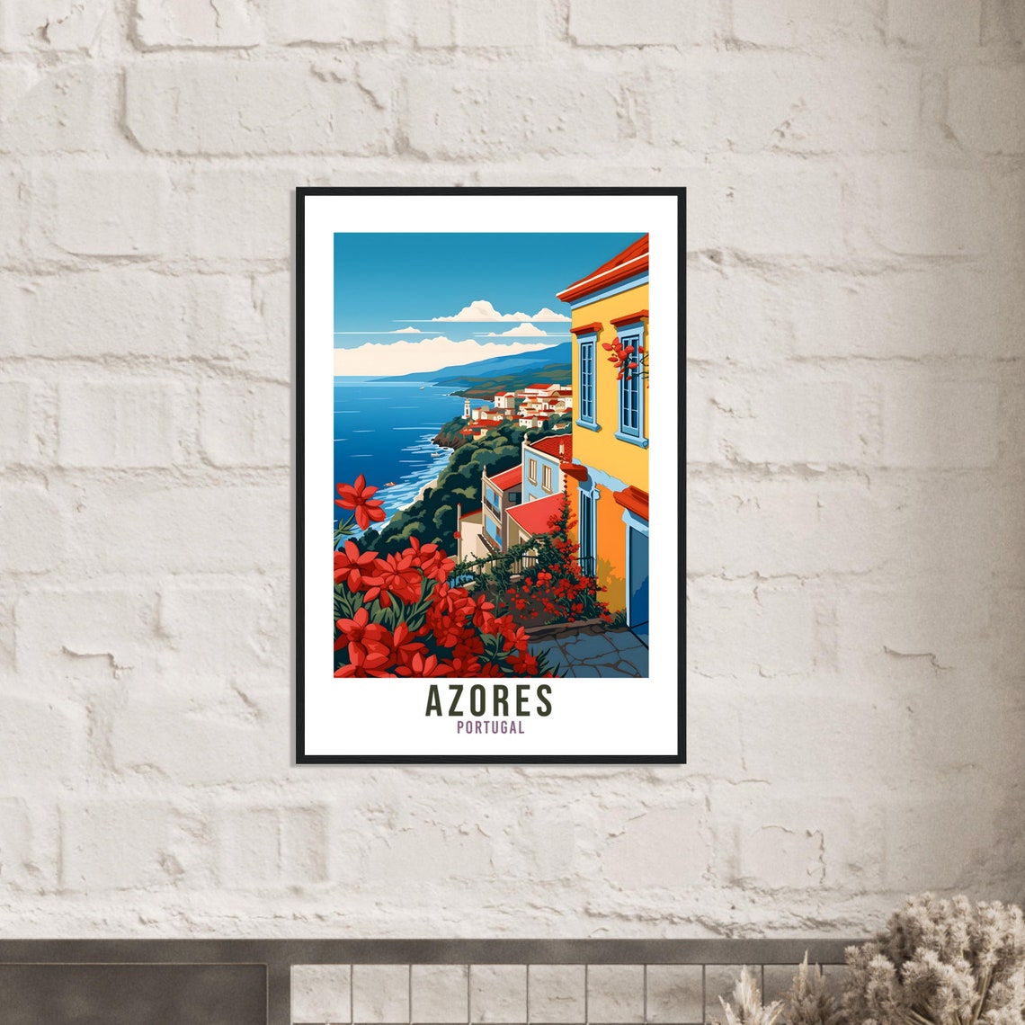 Azores Travel Print Wall Art Azores Wall Hanging Portugal Gift Azores Wall Art Print Art Print Azores Travel Gift Azores Travel Poster - Image 2