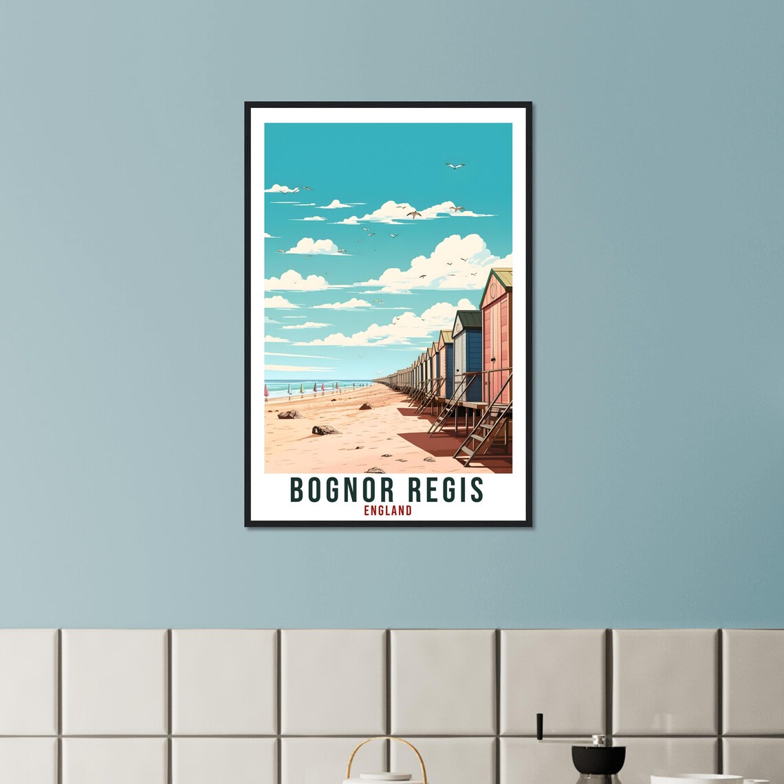 Bognor Regis Beach Travel Poster, England - Image 3