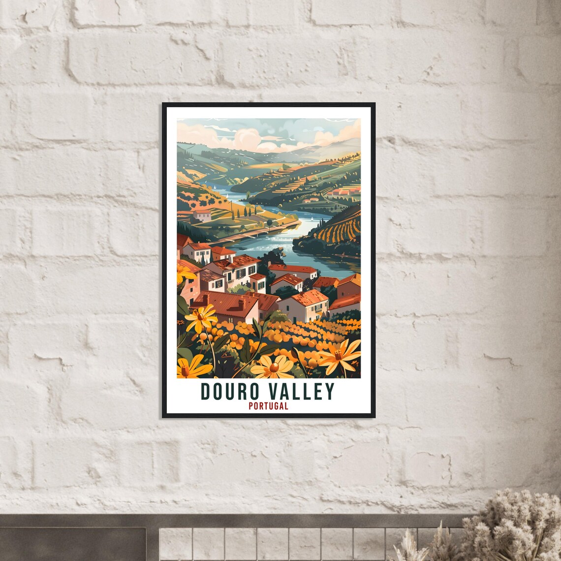 Douro Valley Travel Print Portugal Wall Art Wall Hanging Home Dcor Douro Valley Gift Portugal Landmark Artwork Gift Portugal Travel Poster - Image 3