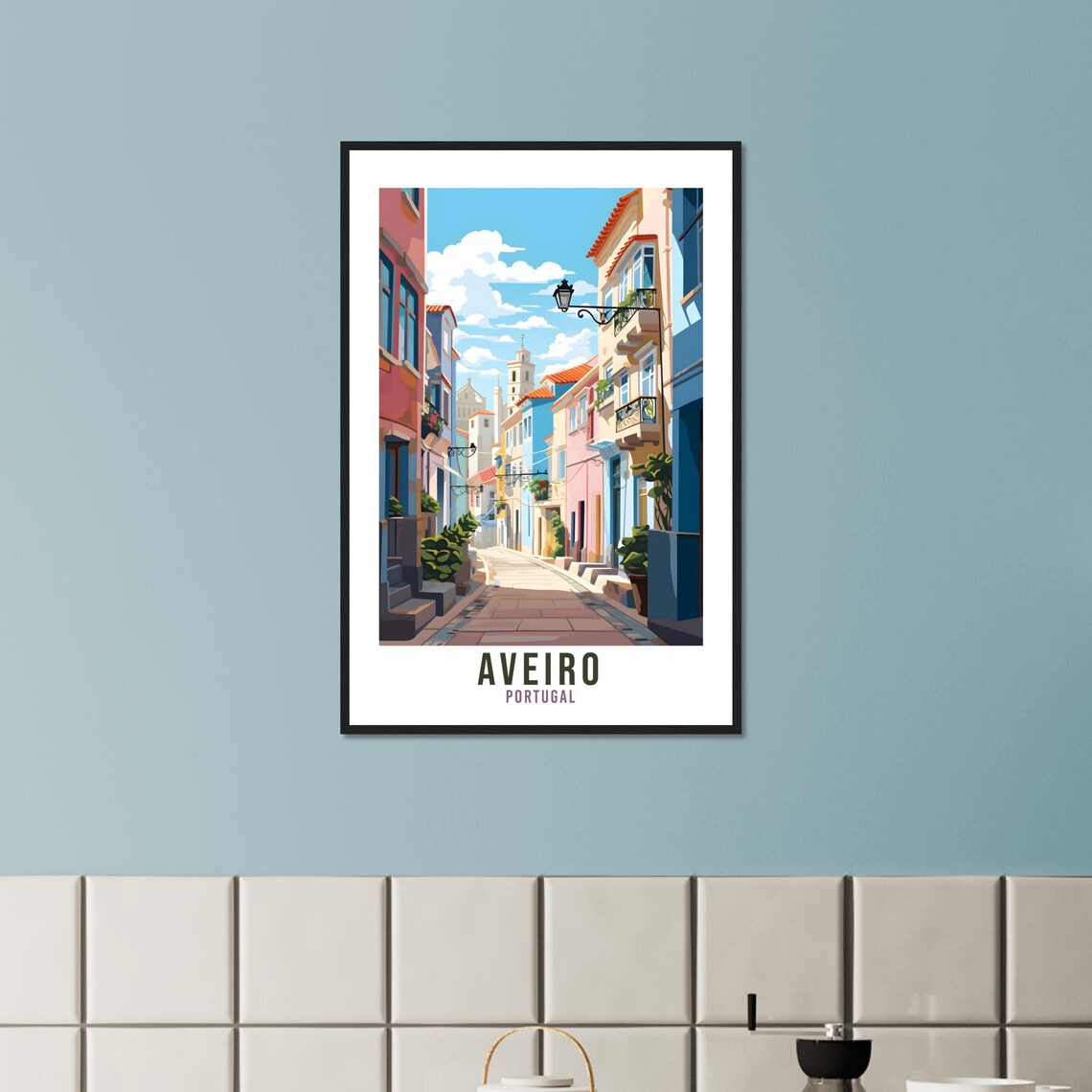 Aveiro Travel Print Wall Art Aveiro Wall Hanging Portugal Gift Aveiro Wall Art Print Art Print Aveiro Travel Gift Aveiro Travel Poster - Image 4
