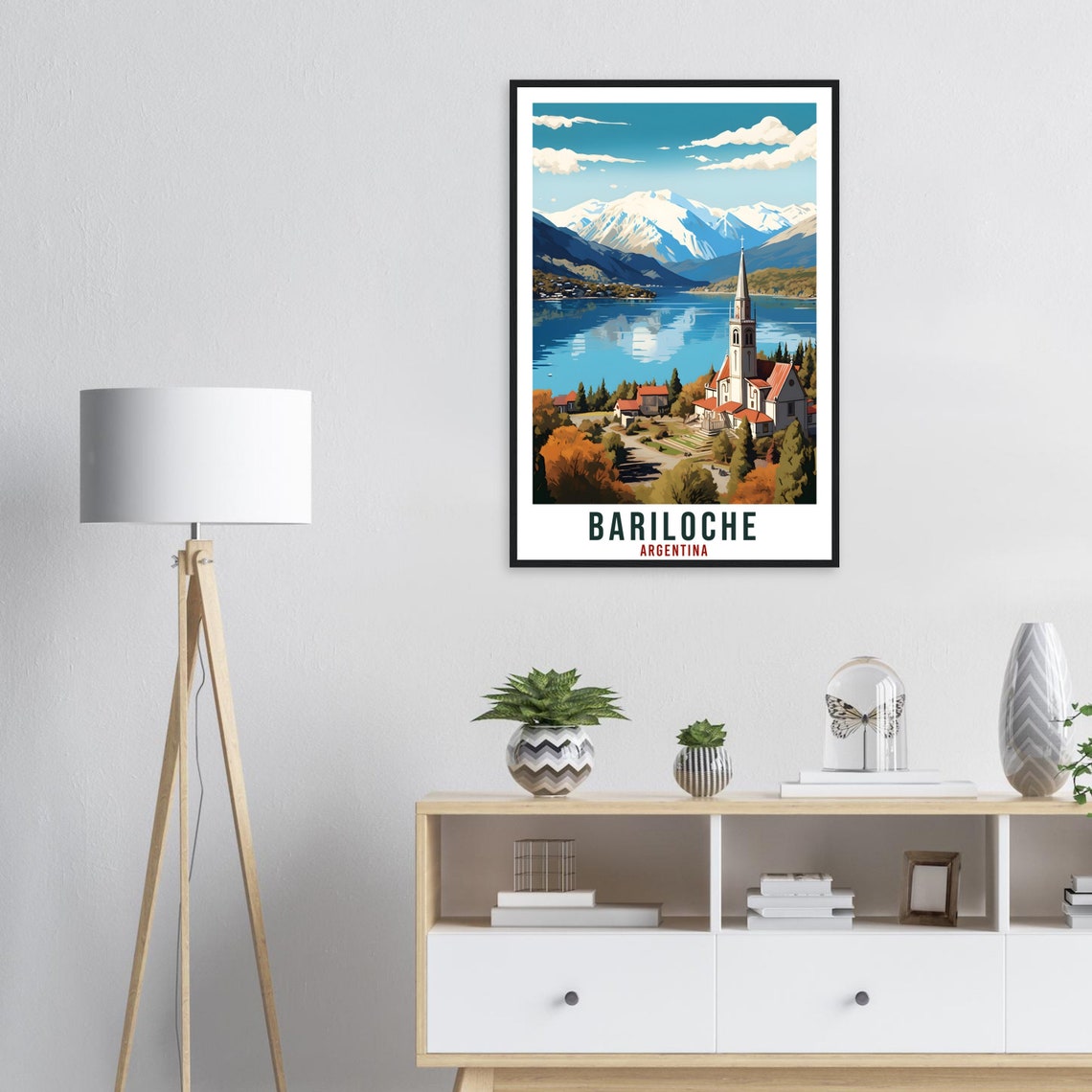Bariloche Travel Poster Wall Art Bariloche Argentina City Landscape Artwork Bariloche Art Gifts Bariloche Travel Print Argentinian Art Lover - Image 2