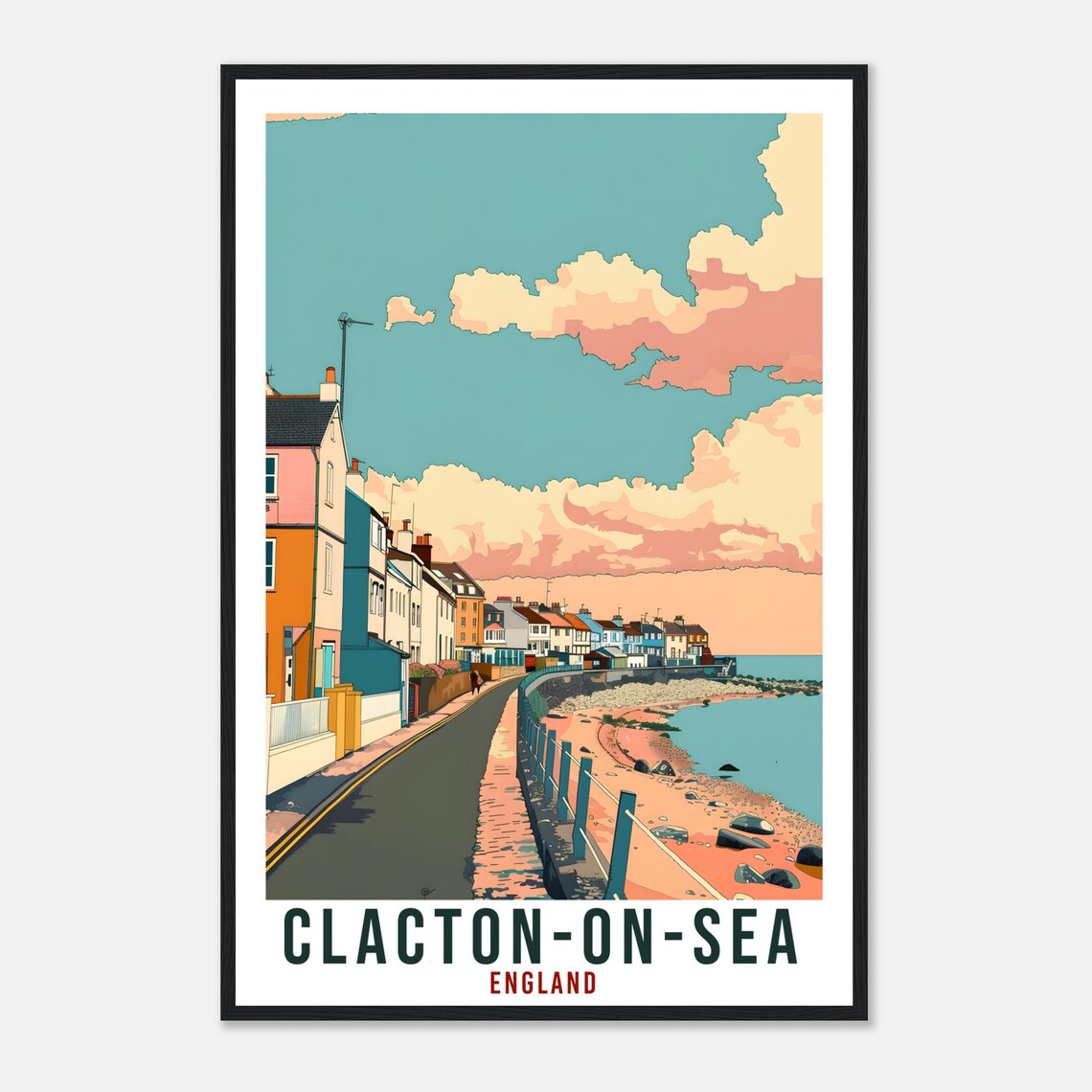 Clacton on Sea England Seafront Town Beach Vintage Travel Poster - Image 4