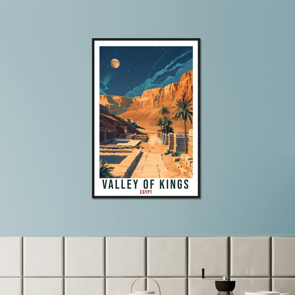 Valley Of Kings Egypt Travel Poster, Wall Art Print - Image 3
