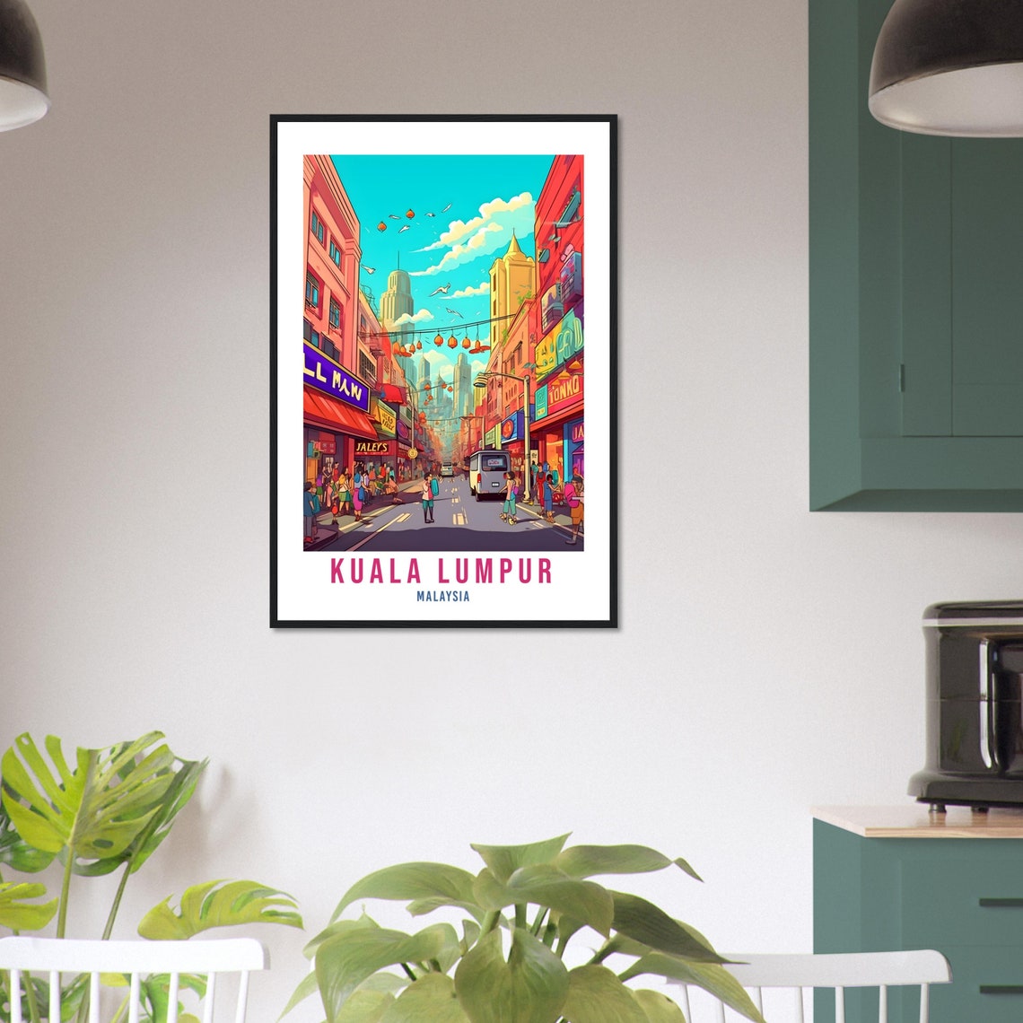 Kuala Lumpur Travel Poster Print Wall Art Kl Street Art Wall Hanging Malaysia Gift Holiday Print Vacation Art Print Kuala Lumpur Travel Gift - Image 3