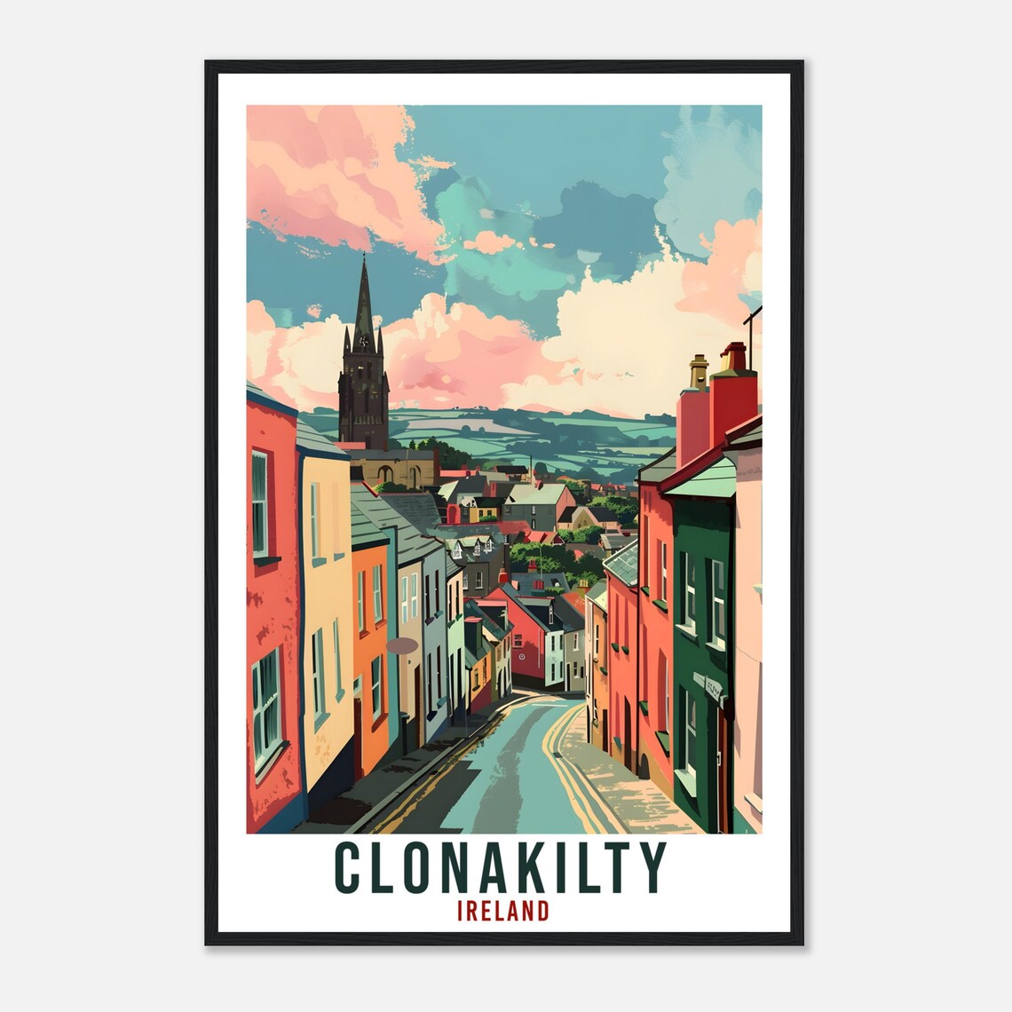 Clonakilty Travel Poster, Ireland Wall Art - Image 4