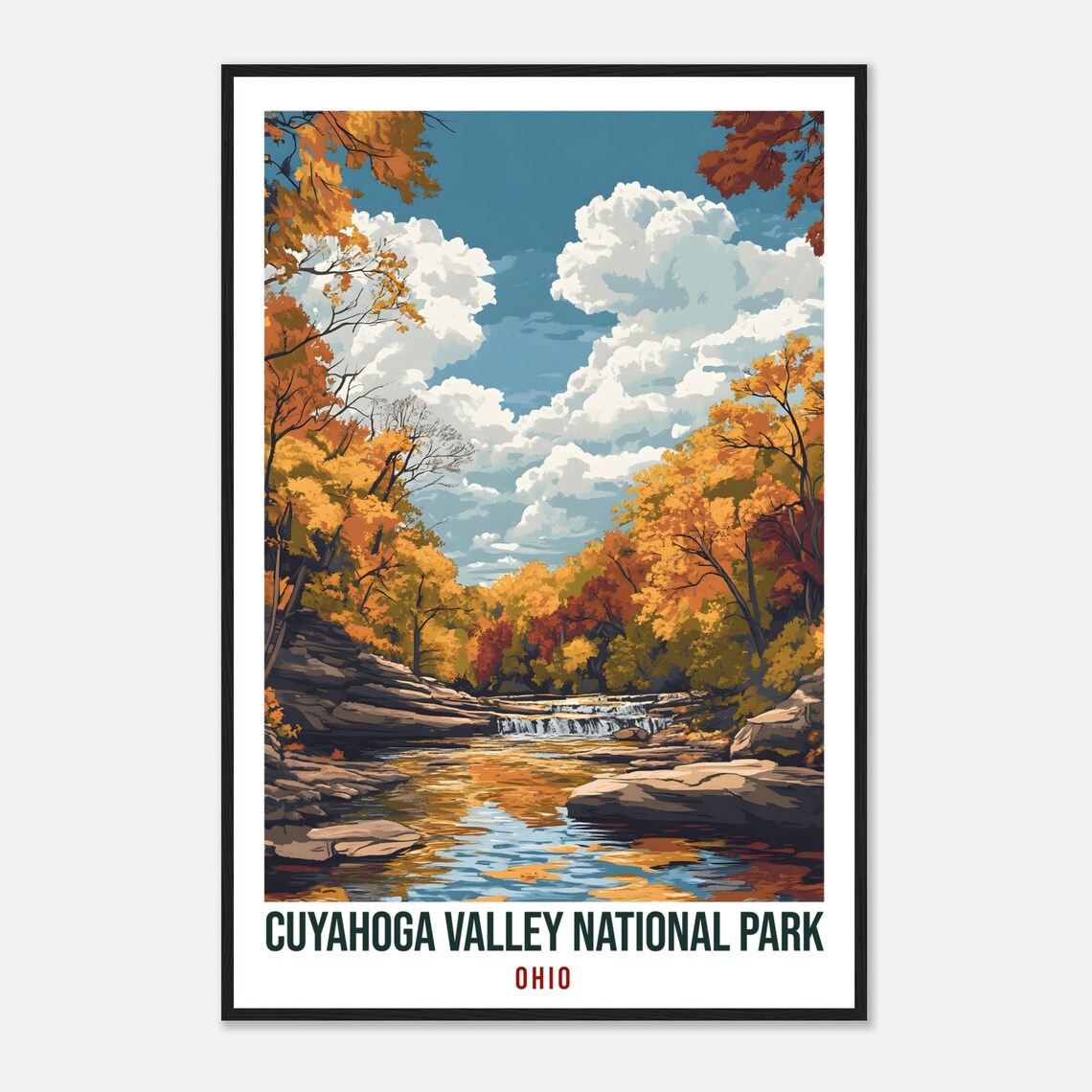 Cuyahoga Valley National Park Ohio Travel Poster Fall Foliage View - Image 4