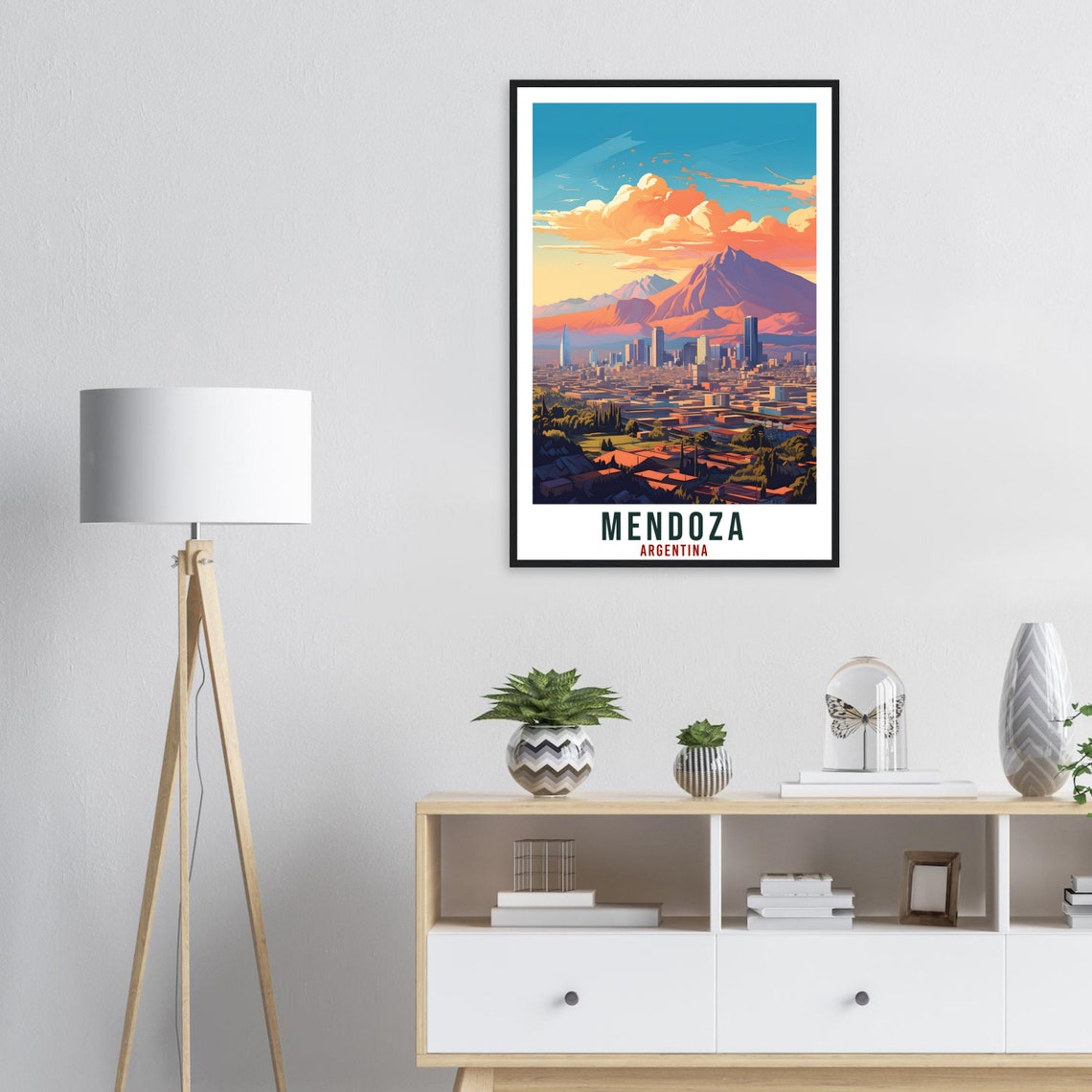 Mendoza Travel Print Wall Art Mendoza Argentina City Landscape Artwork Mendoza Art Gifts Mendoza Travel Poster Argentinian Art Lovers Gift - Image 3