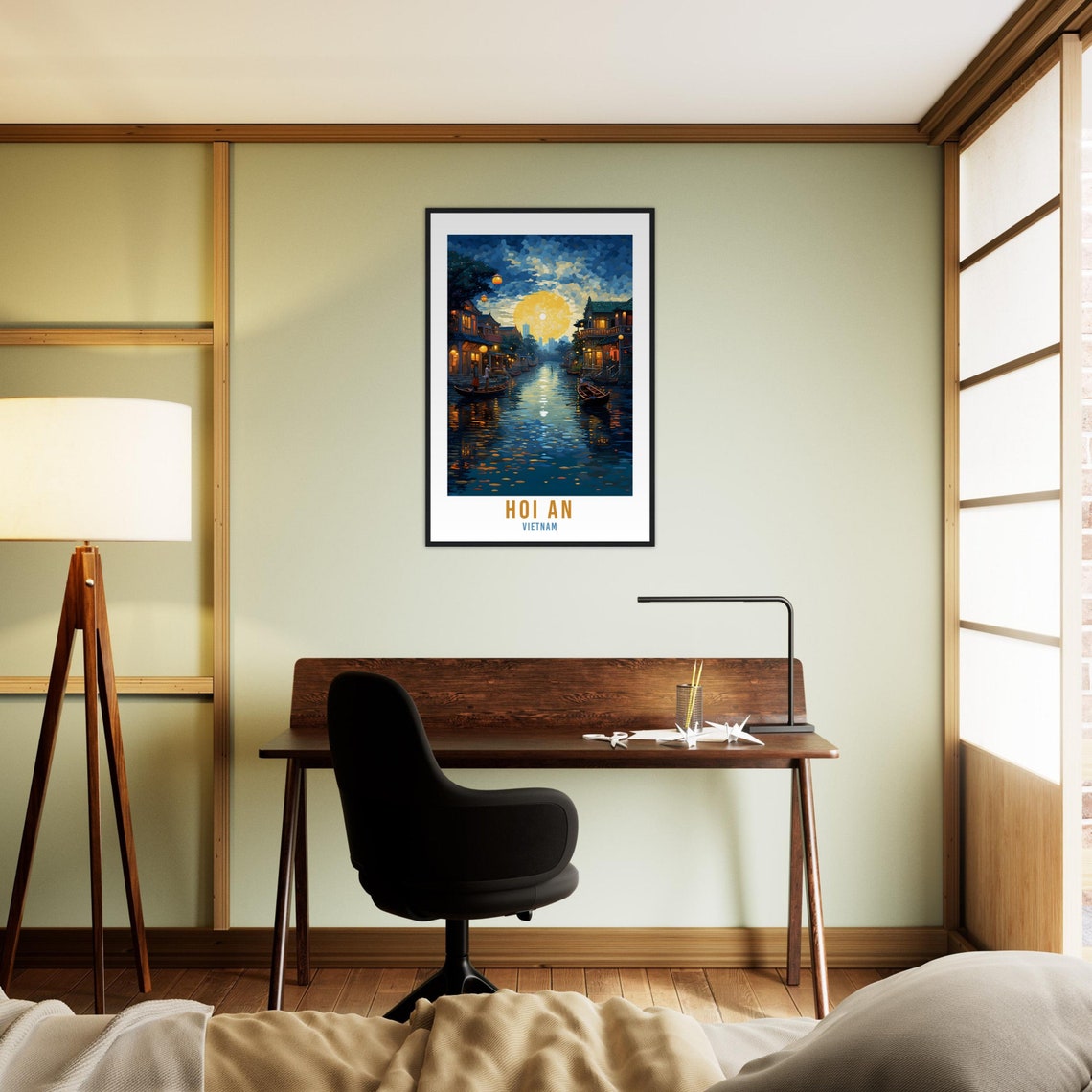 Hoi An Vietnam Travel Print Wall Art Hoi An Wall Hanging Home Dcor Hoi An Gift Art Lovers Vietnam Art Lover Gift Print Hoi An Vietnam Print - Image 2