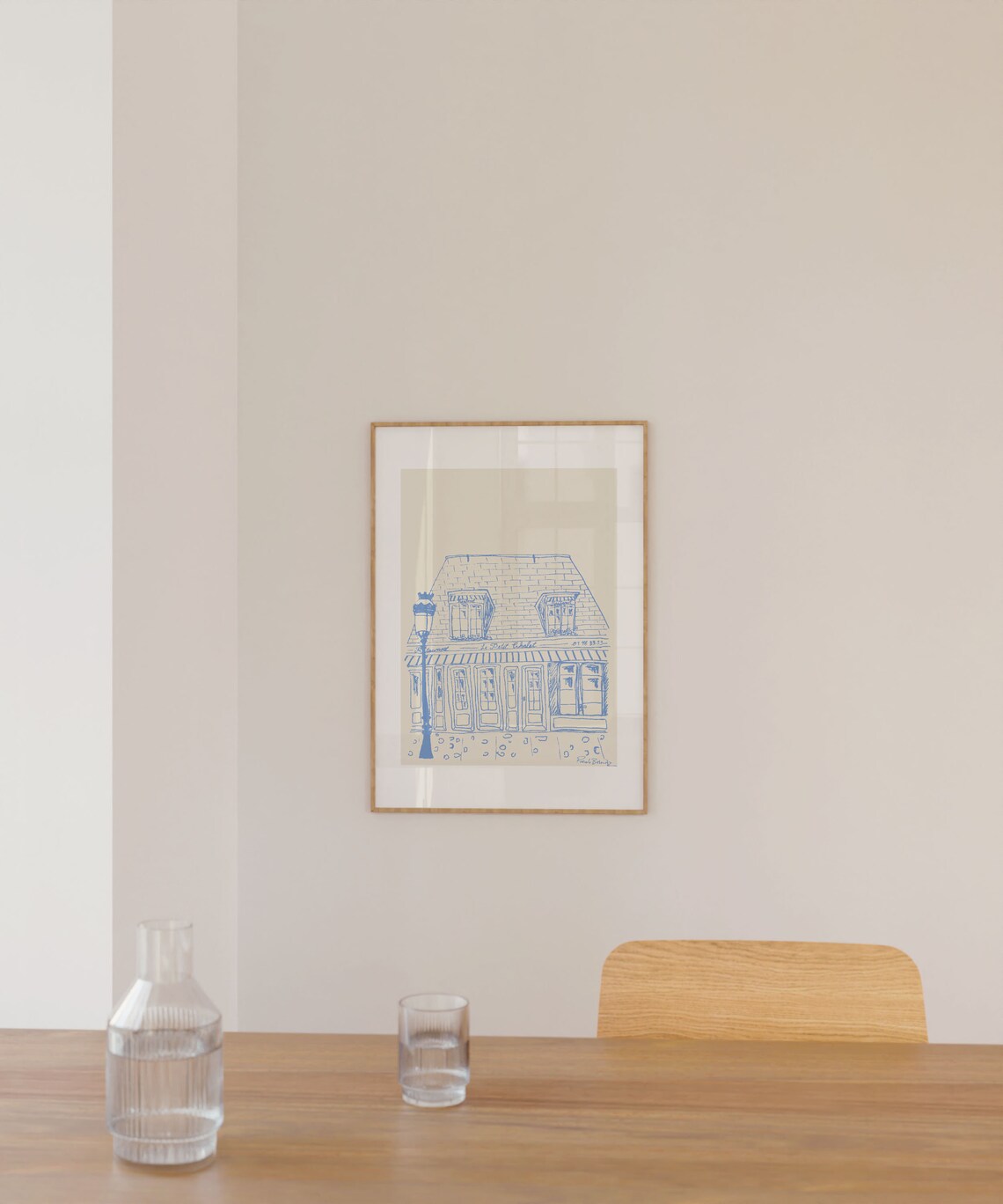 Le Petit Chateau Paris Minimalist Travel Print - Image 3