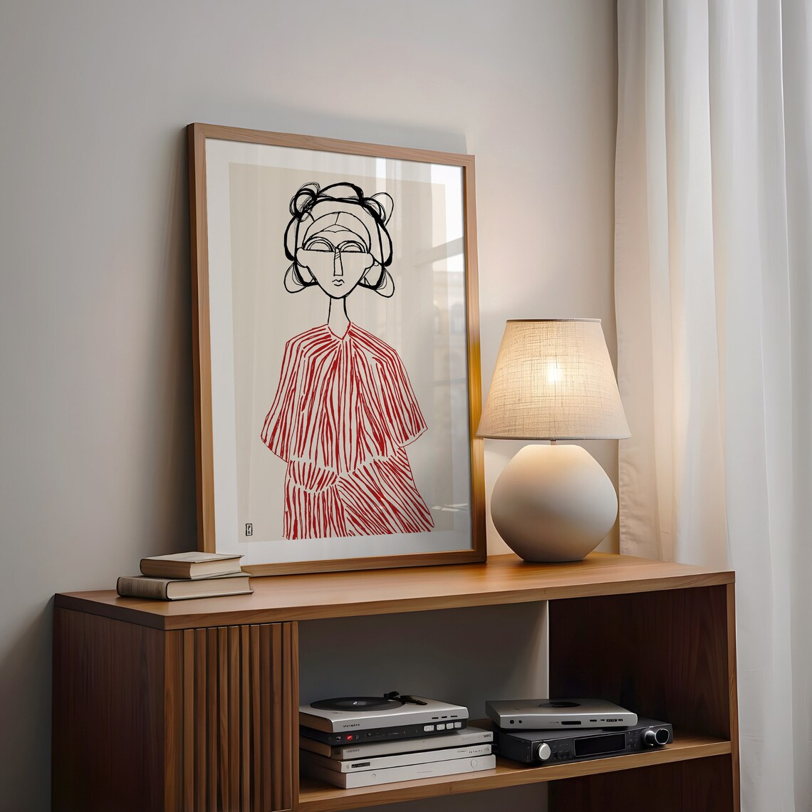 Figure Drawing Sketch Illustration, Abstract Art Print - Image 2
