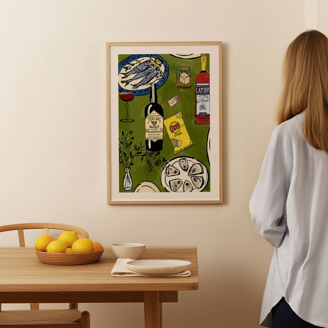Chips and Whiskey by Pascale Berkowitz, Line Art Print - Image 2