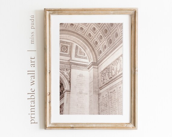 Paris France Art Print, Arc De Triomphe Architecture