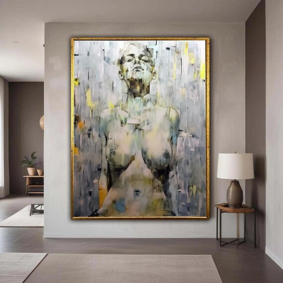 Abstract Female Form Nude Torso Modern Figurative Painting Poster