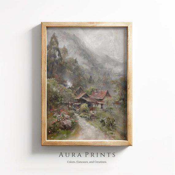 Asian Rice Fields At Sunset Wall Art Rustic Farmhouse Decor For Dining Room 0807
