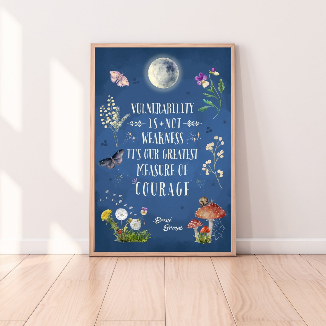 Brene Brown Vulnerability Is Not Weakness Courage Moonlight Poster - Image 6