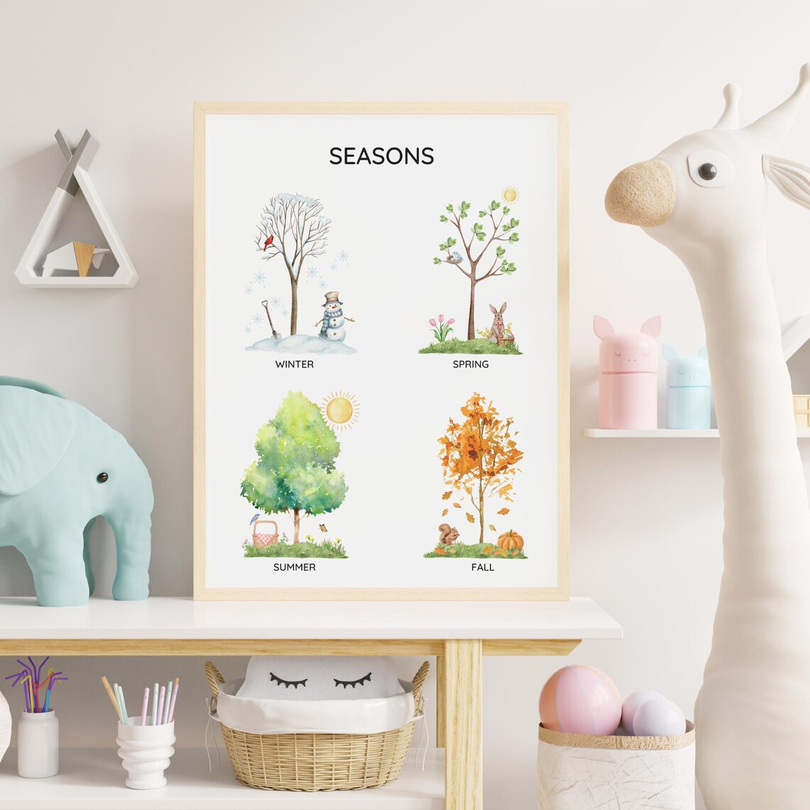 Four Seasons Poster Chart, Montessori Learning Print - Image 6