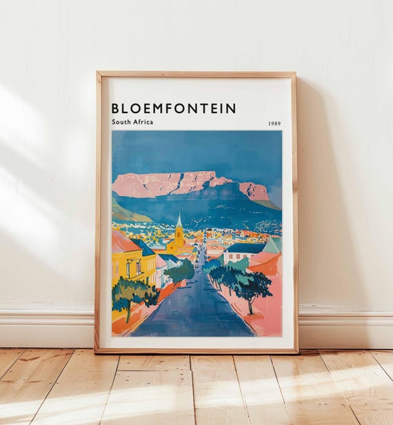 Bloemfontein South Africa Poster City Of Roses Travel Print