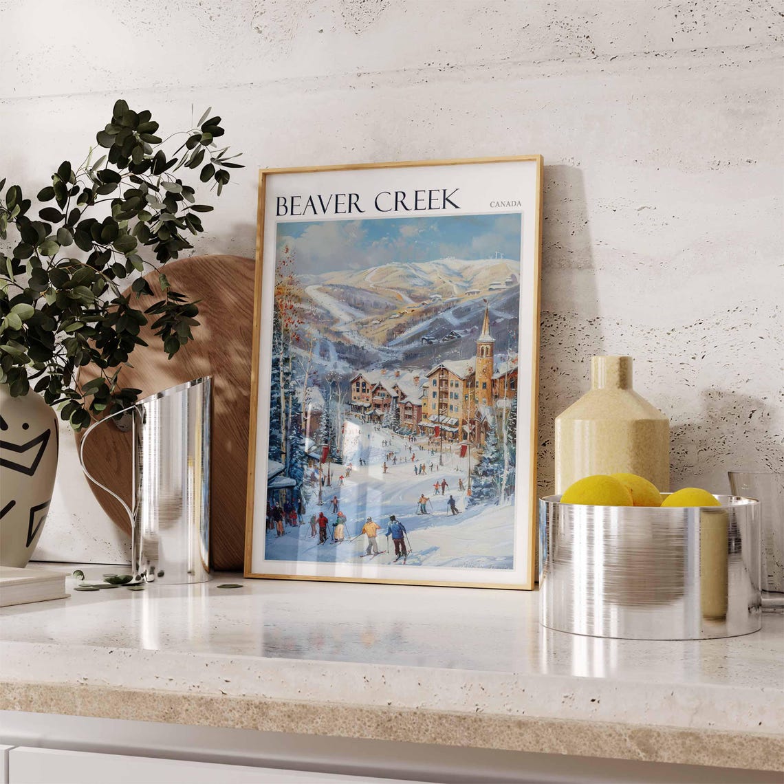Skiing Travel Poster Skiing Art Beaver Creek Poster Beaver Creek Wall Art Colorado Poster Colorado Travel Print Beaver Creek Print - Image 2
