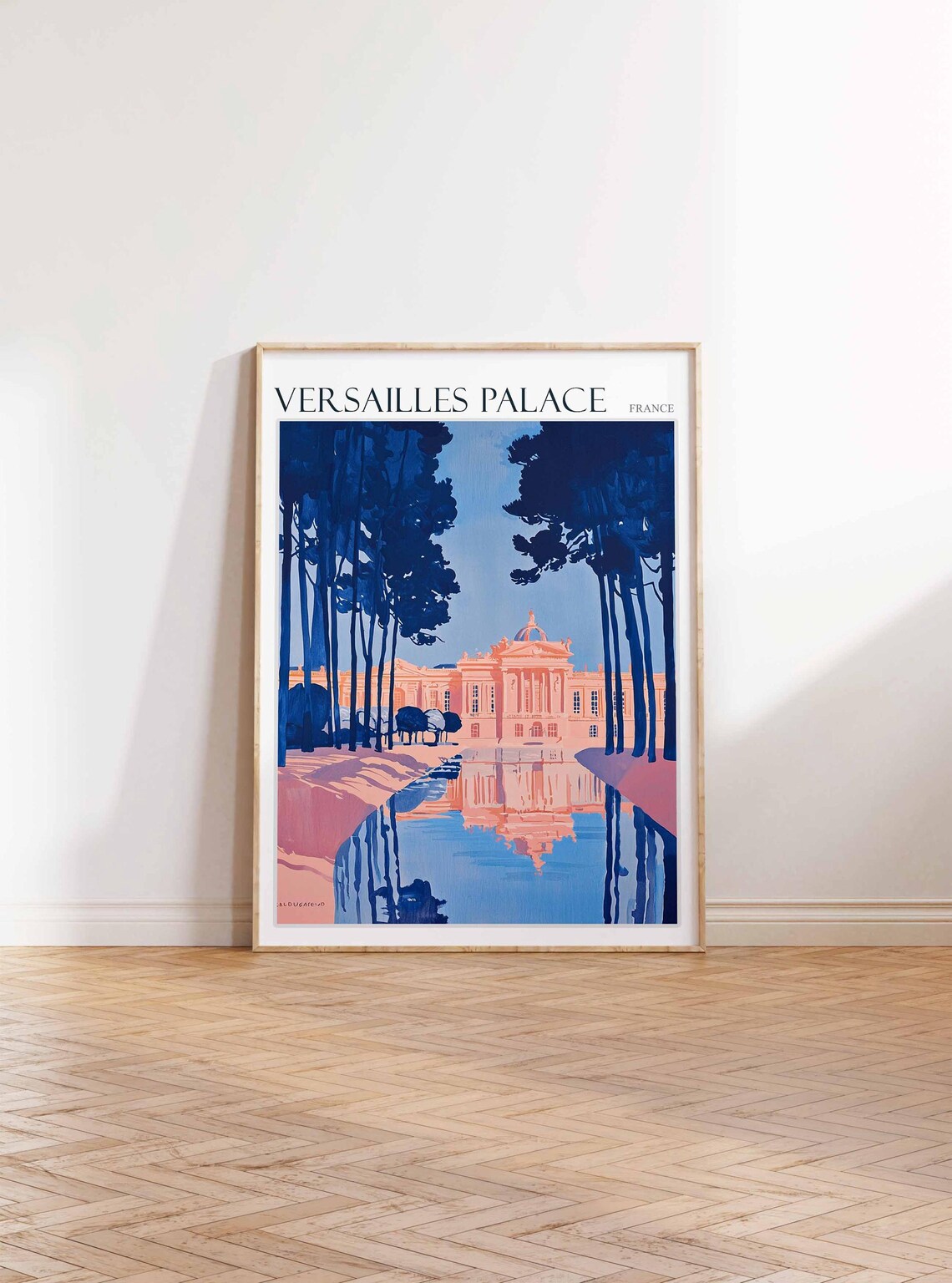Versailles Palace France Poster Royal Palace Reflected in Water View - Image 2