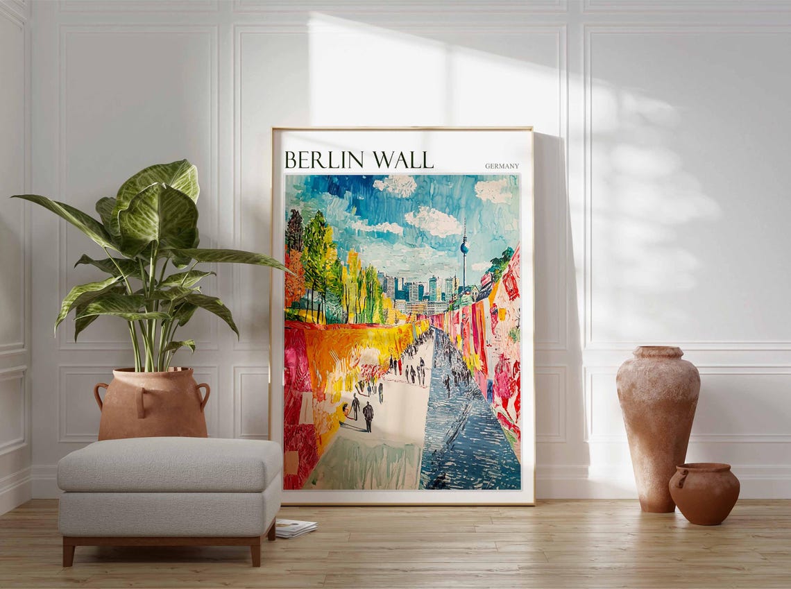 Berlin Wall Germany Colorful Graffiti Murals City Art Poster - Image 2