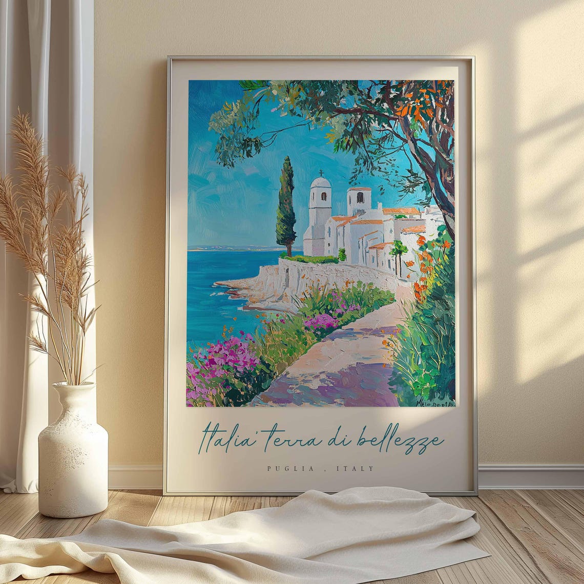 Puglia Poster Italian Travel Print Puglia Travel Art Puglia Wall Art Italy Art Italy Travel Decor Italian Travel Gift - Image 2