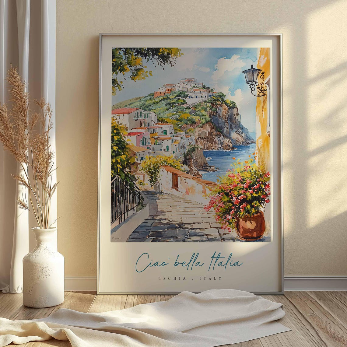 Ischia Poster Italian Travel Print Ischia Travel Art Ischia Wall Art Italy Art Italy Travel Decor Italian Travel Gift - Image 2