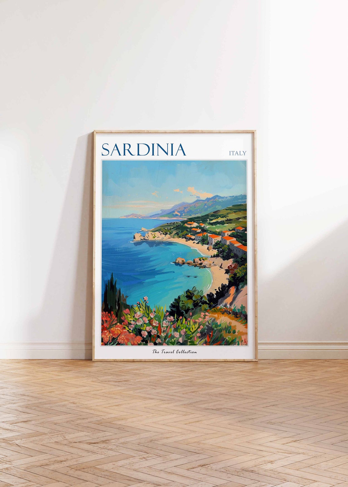Sardinia Poster Sardinia Travel Print Italian Travel Poster Sardinia Gift Italy Travel Art Italian Gift Sardinia Travel Poster - Image 3