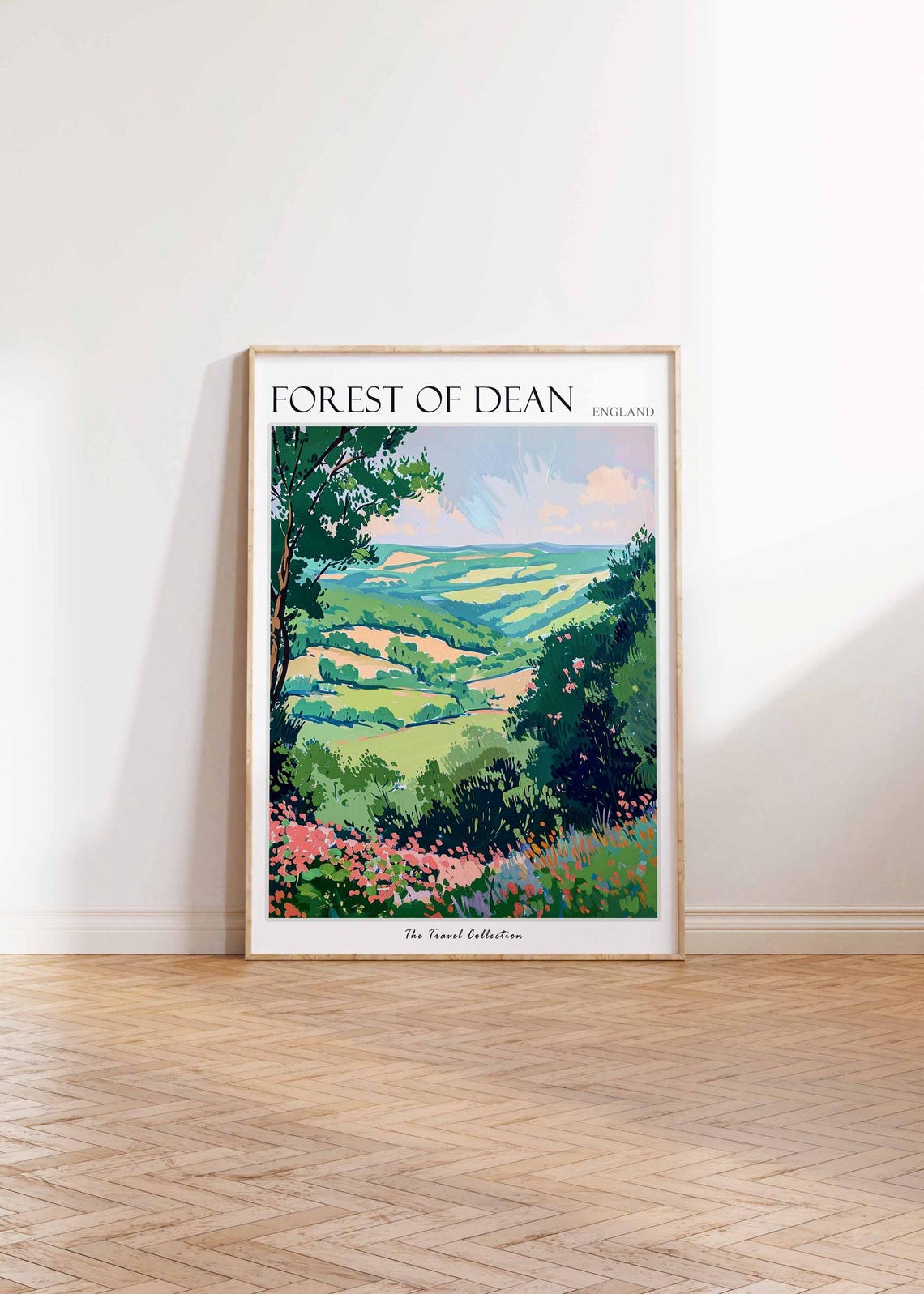 Forest of Dean England Rolling Green Hills View Travel Poster - Image 2