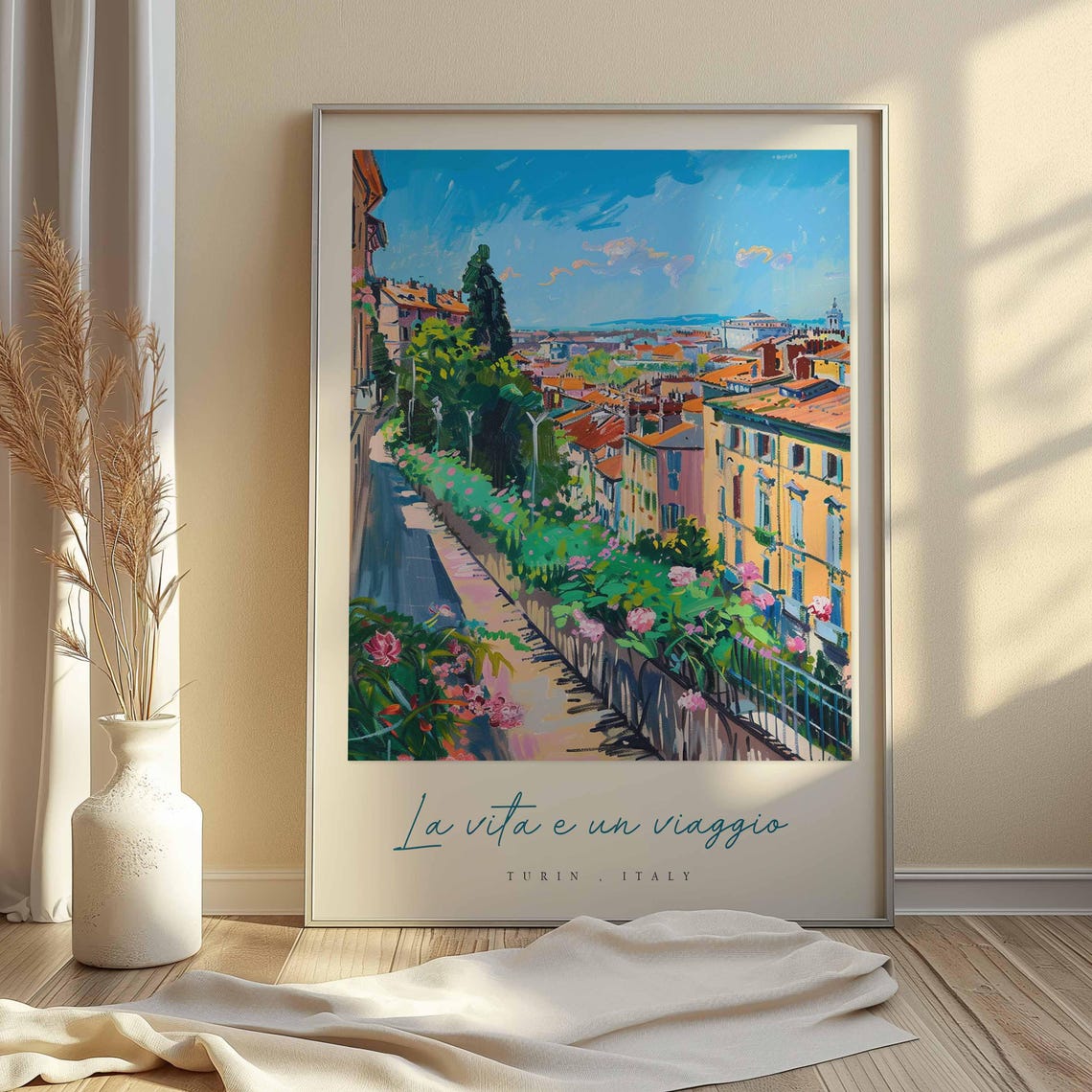 Turin Poster Italian Travel Print Turin Travel Art Turin Wall Art Italy Art Italy Travel Decor Italian Travel Gift - Image 2