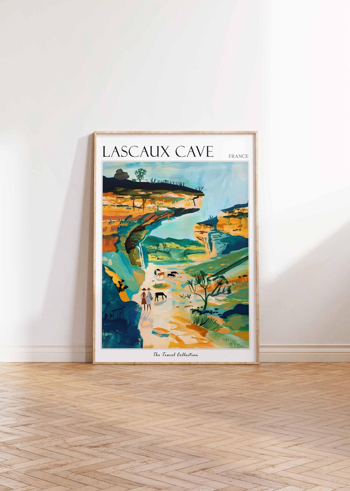 Lascaux Cave Canyon Horses Under Cliff Overhang France Poster - Image 2