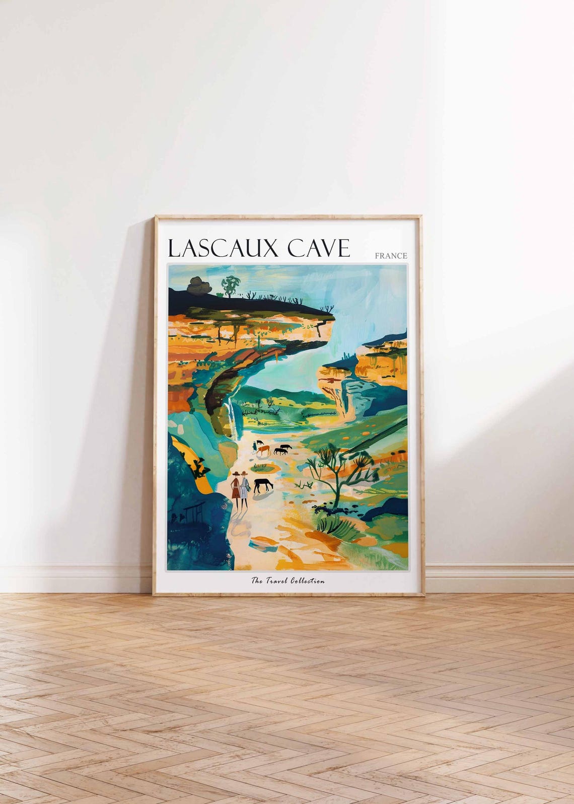 Lascaux Cave Poster France Travel Print French Decor Europe Travel Poster European Wall Art Botanical Print Lascaux Cave Travel Poster - Image 2