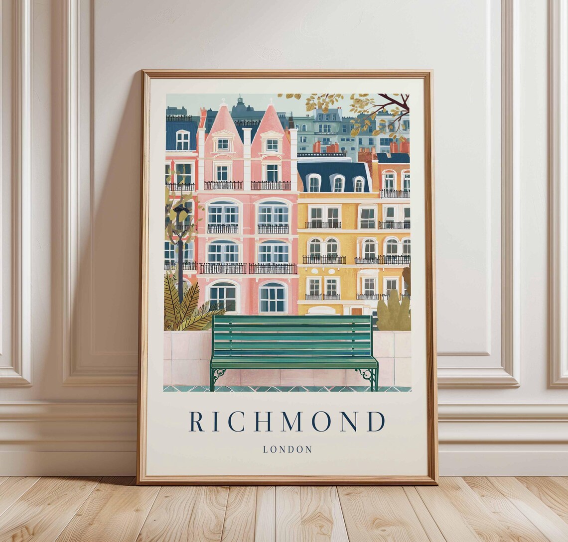 Richmond Park Poster London Travel Print British Nature Art