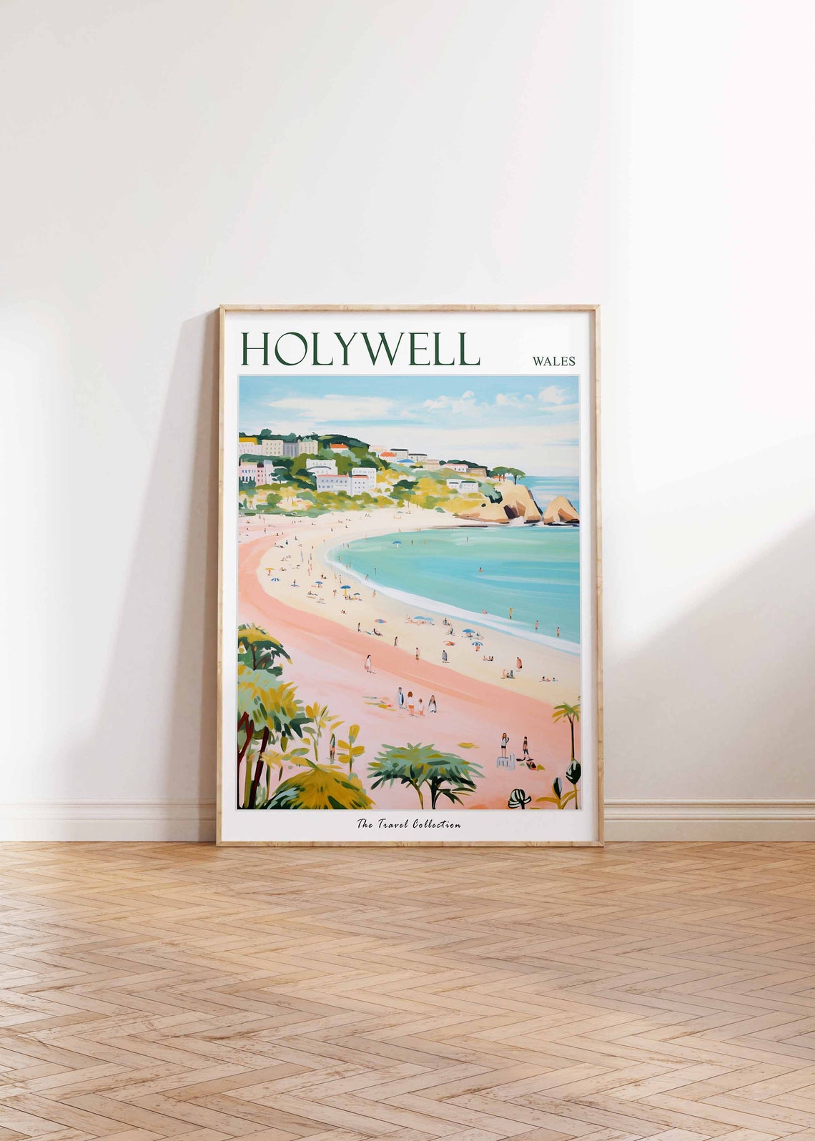 Holywell Poster Holywell Travel Print Wales Travel Poster Welsh Decor Tropical Decor Sea Print Holywell Gift Holywell Travel Poster - Image 2