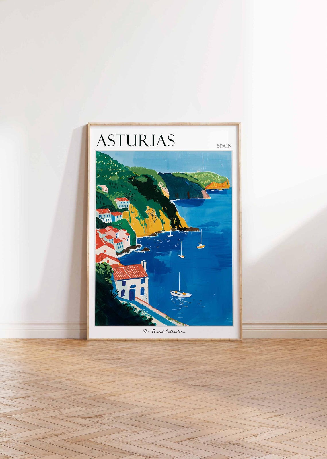 Asturias Poster Spain Travel Print Spanish Decor Europe Travel Poster European Wall Art Botanical Print Asturias Travel Poster - Image 2