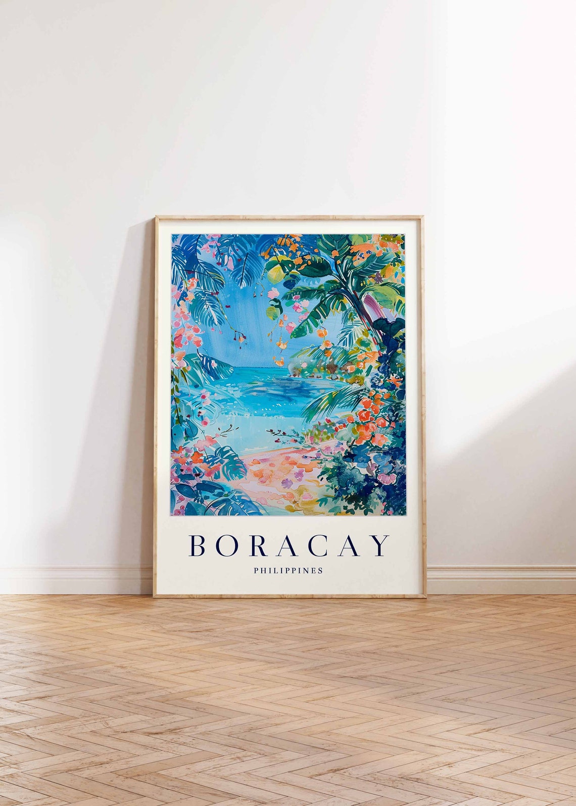 Boracay Poster Boracay Travel Print Philippines Wall Art Filipino Travel Print Tropical Decor Sea Print Boracay Travel Poster - Image 2