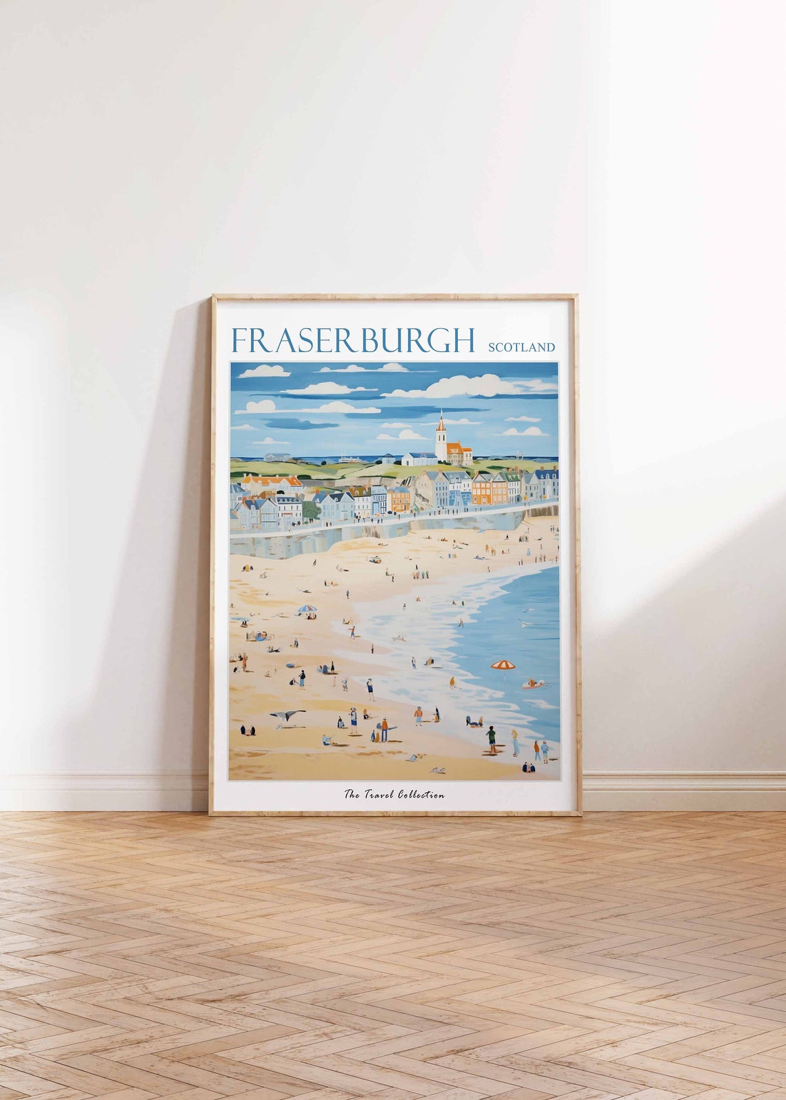 Fraserburgh Scotland Harbour Town Beach Vintage Travel Poster - Image 2