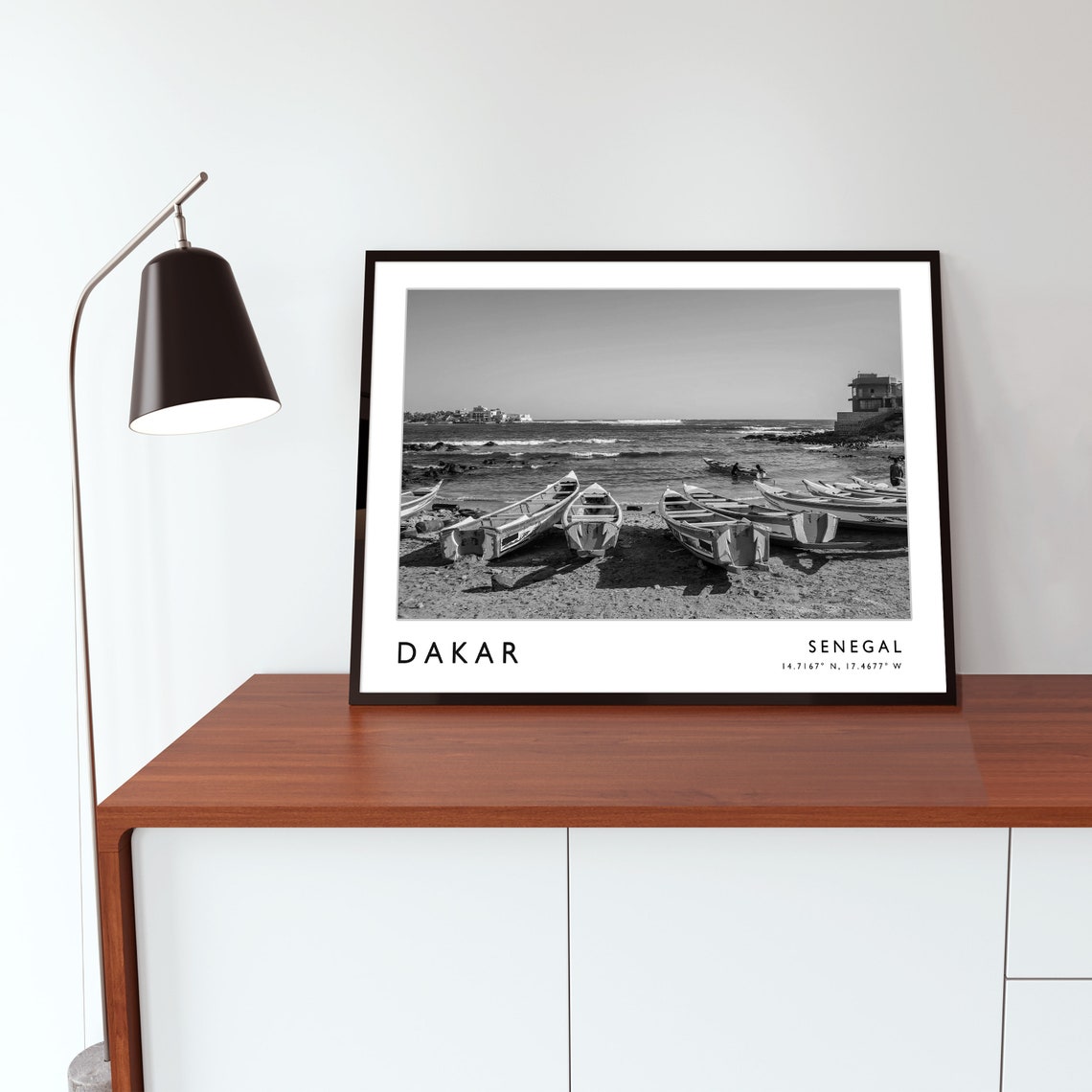 Dakar Travel Print Dakar Travel Poster Senegal Travel Print Senegalese Print Black And White Travel Poster Travel Art Travel Gift - Image 3