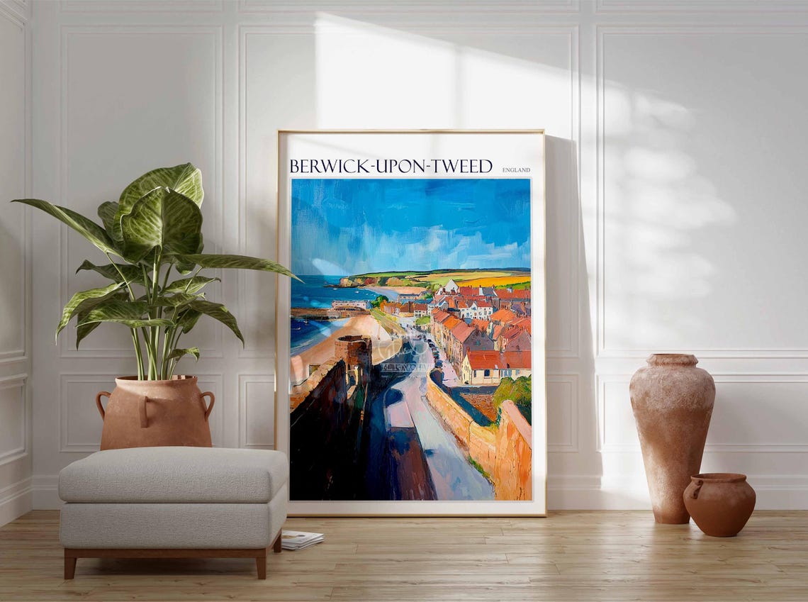 Berwick Upon Tweed Poster England Travel Poster Scotland Travel Poster Border Towns Poster Historic Town Poster Medieval Town Poster - Image 3