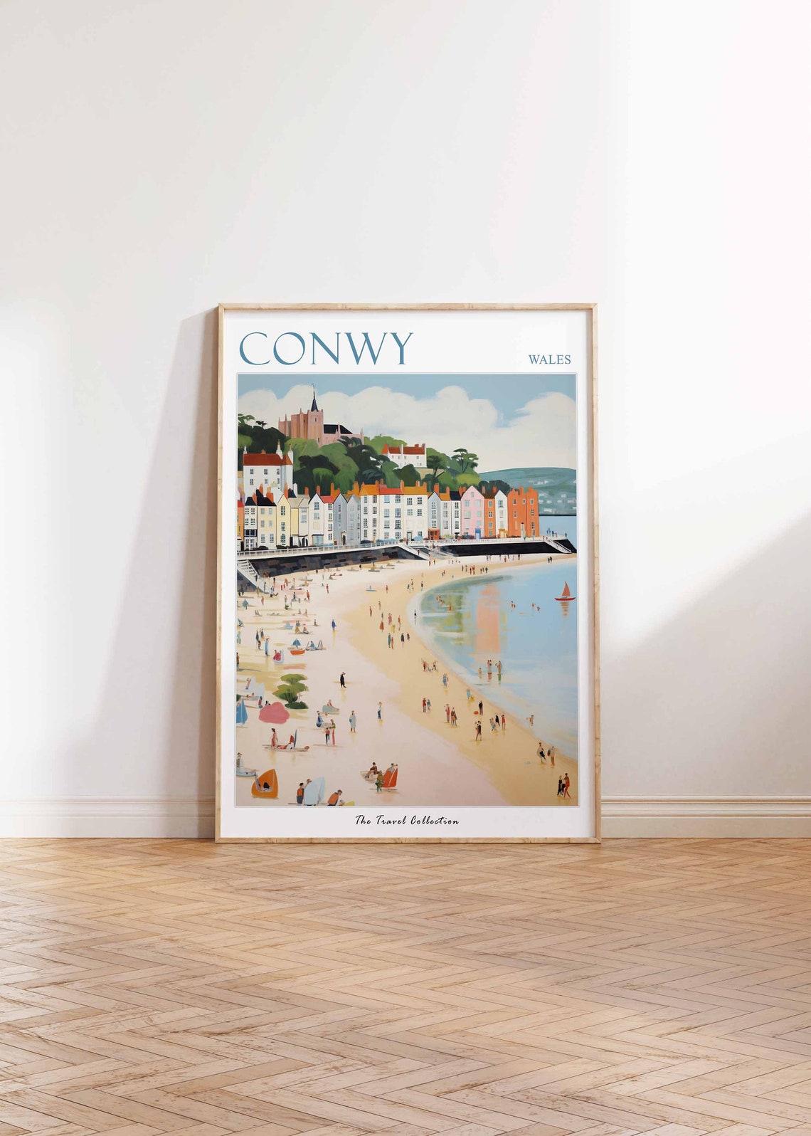 Conwy Poster Conwy Travel Print Wales Travel Poster Welsh Decor Tropical Decor Sea Print Conwy Gift Wales Travel Poster - Image 2