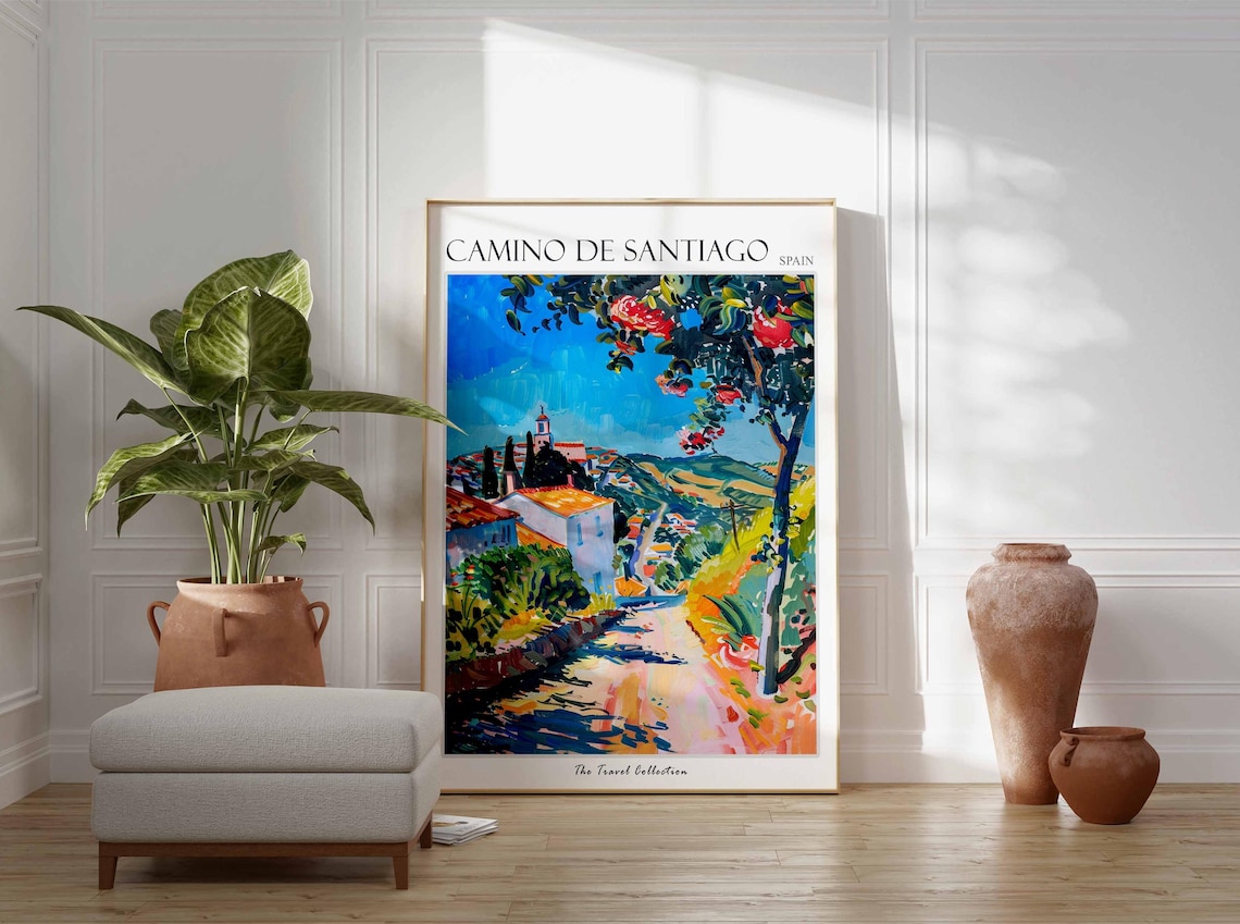 Camino De Santiago Travel Poster, Spain Europe - Image 3
