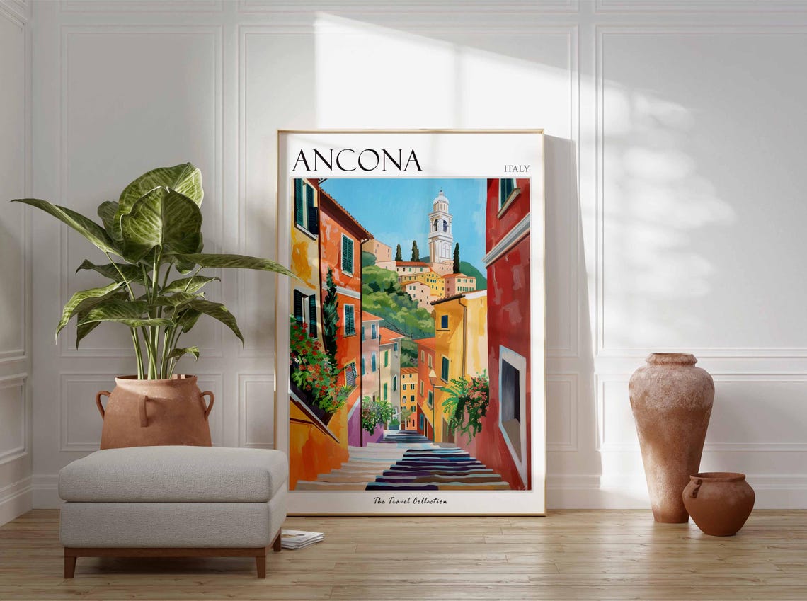 Ancona Poster Italian Travel Print Ancona Travel Art Ancona Wall Art Italian Travel Ancona Home Decor Ancona Travel Gift Italian Art - Image 2