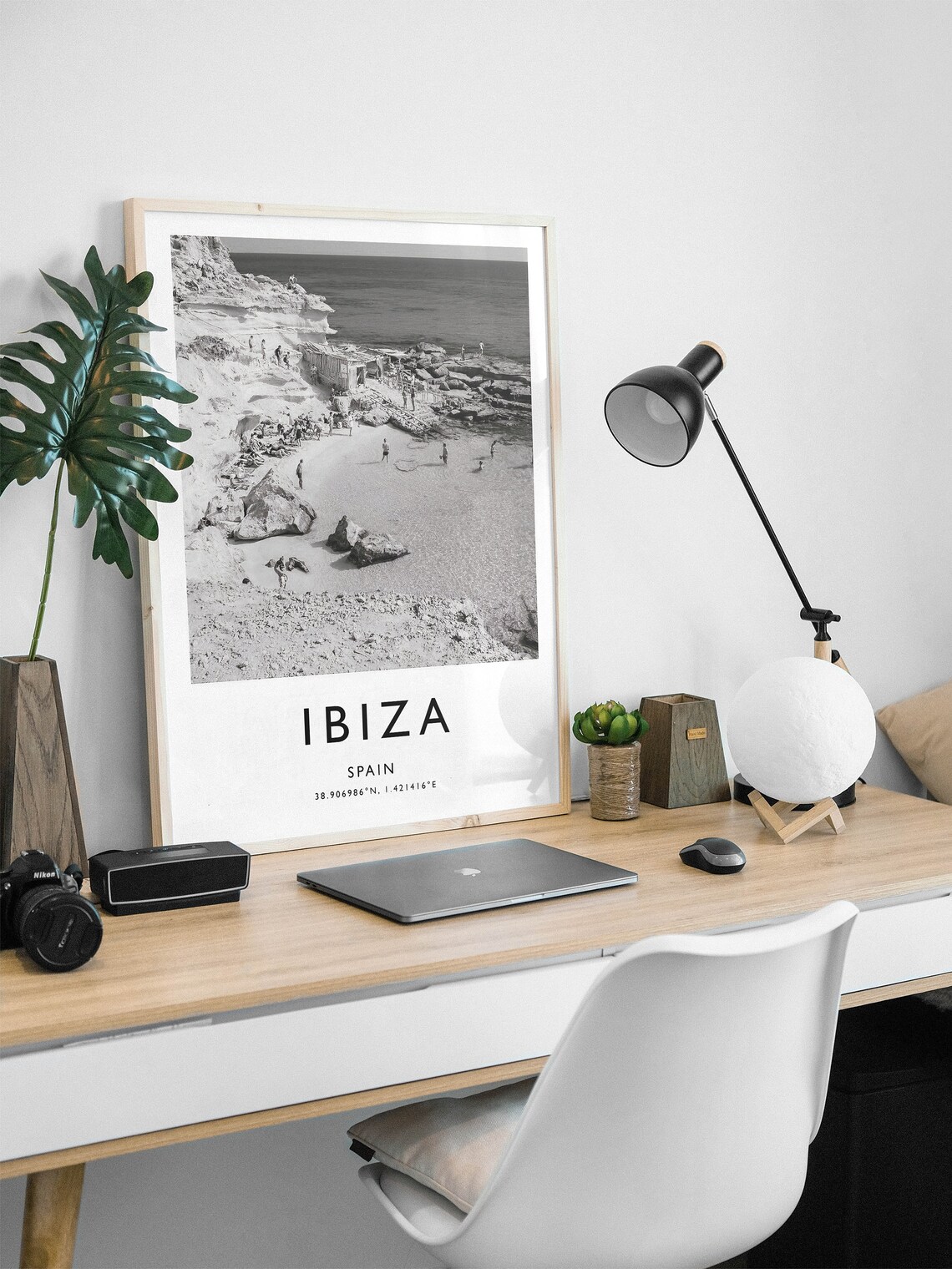 Ibiza Travel Poster, Black and White Travel Art - Image 3