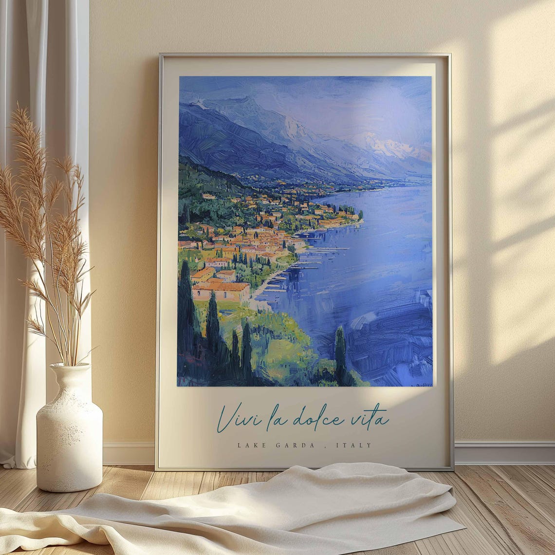 Lake Garda Poster Italian Travel Print Lake Garda Travel Art Lake Garda Wall Art Italy Art Italy Travel Decor Italian Travel Gift - Image 2